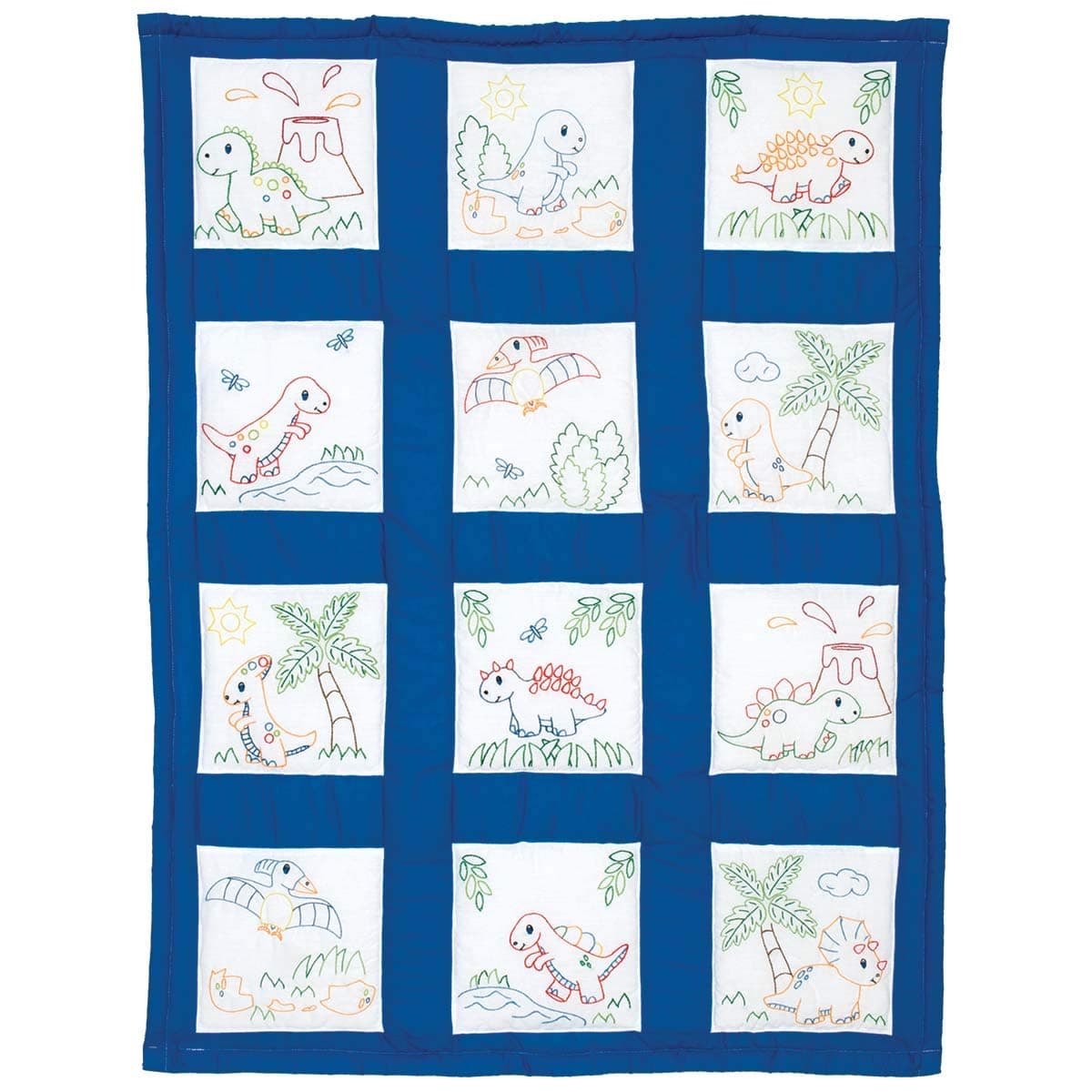 Dinosaurs 9" Nursery Quilt Blocks