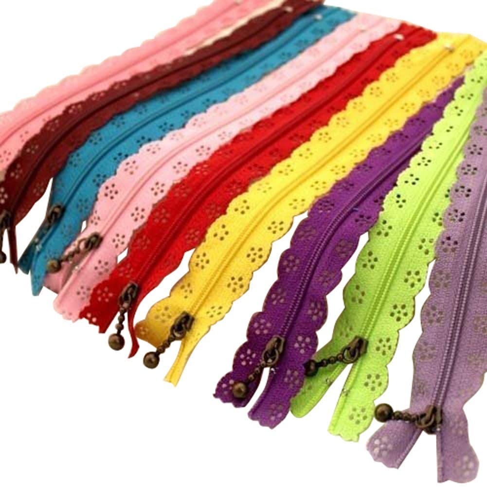 FSSTUDFSSTUD 20cm Nylon Lace Zippers Zips for Sewing Coil Closed End Zippers Tailor Sewer Craft 20 Pcs