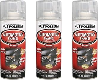 257884-3PK Automotive Enamel Spray Paint, 11 oz, Gloss Clear, 3 Pack