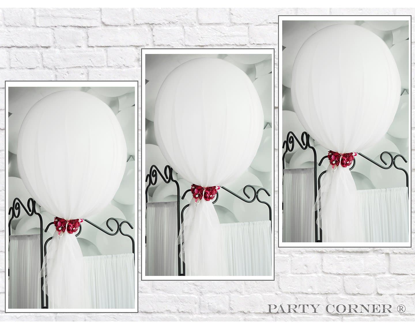 Party Tulle Balloons Kit (12 pcs) for Baby Shower Birthday Wedding Party Decoration (Lily)