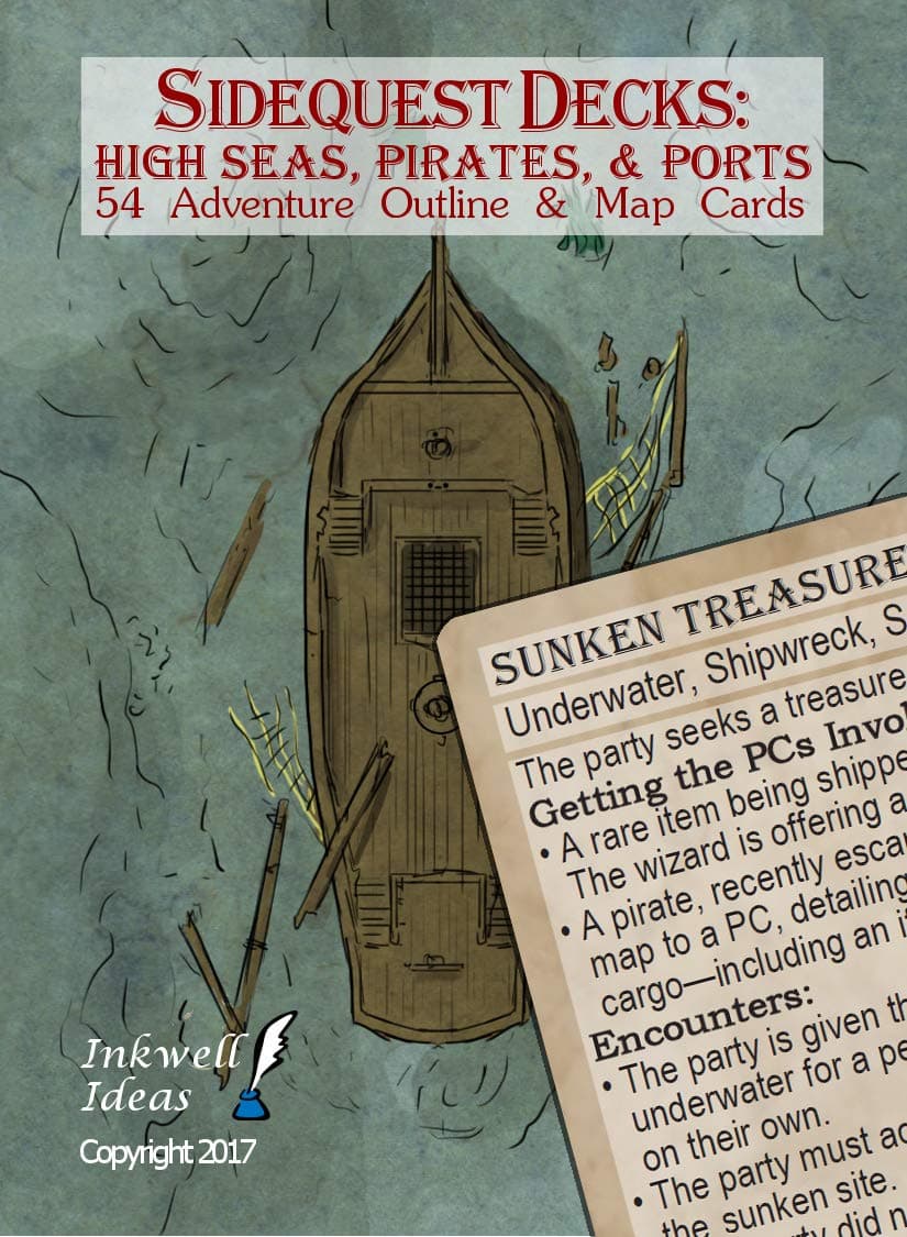 Inkwell Ideas DORLIONA Sidequest Decks: High Seas Pirates & Ports