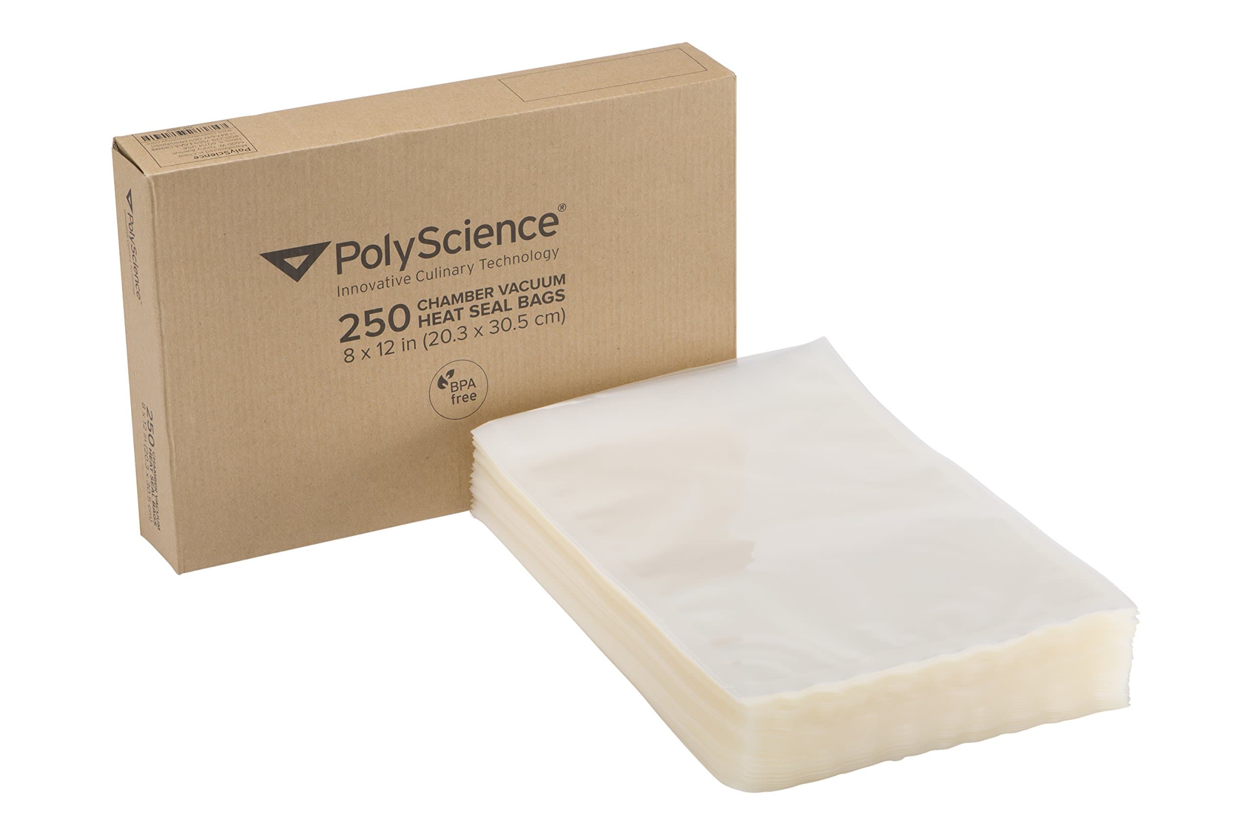 PolyScienceCulinary PSC-VBF-0812 Chamber Vacuum Bags, 8 by 12-Inch, Clear, Case of 250