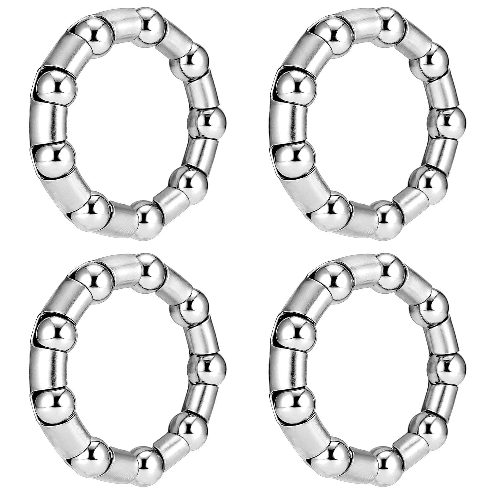 Bike-Ball-Bearing-Retainer, Bicycle-Ball-Bearings, 5/16" x 9-Balls-Bike-Crank - 4 Pcs Replacement Mountain Bike Parts Repair Accessories for MTB Bicycle Crank Bottom Bracket