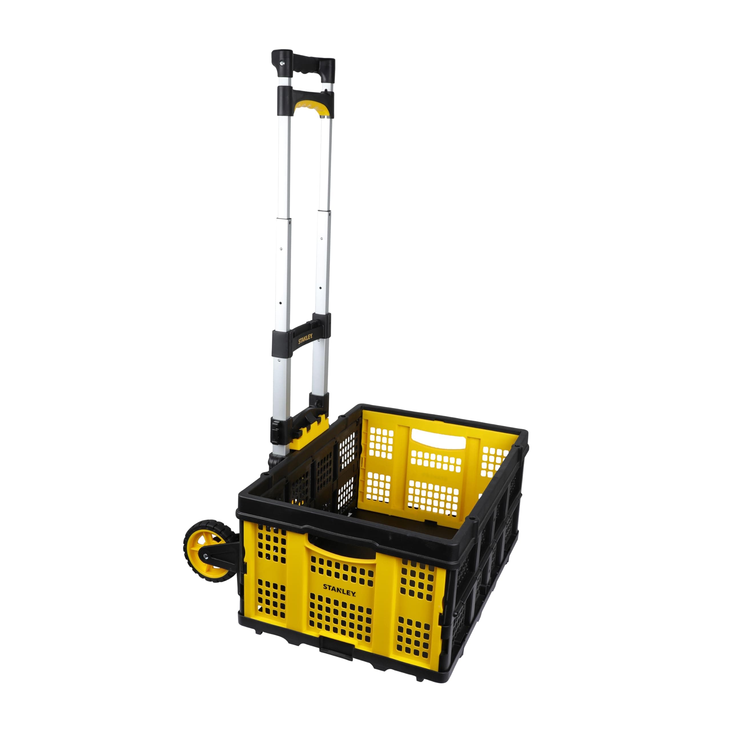 Set Folding Sack Truck & Professional Folding Box Load 60 kg with Basket Holder, SXWTD-FT501 & SXWTD-FT505, Transport Trolley, Non-Slip Plate, Includes Elastic Lashing Strap