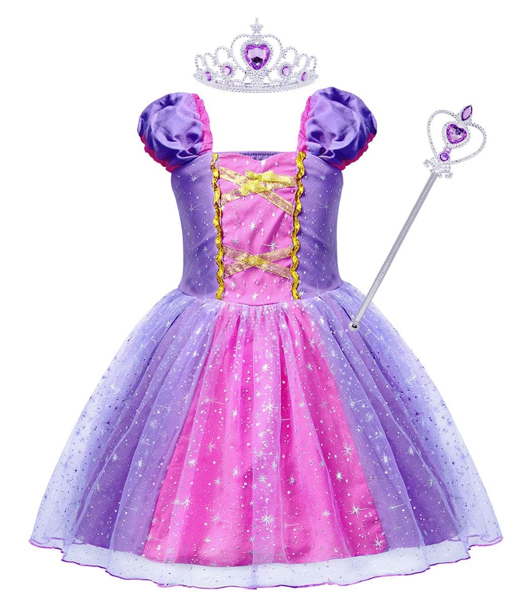 AmzBarley Girls Princess Dressing up Dress Kids Birthday Holiday Party Costumes Fancy Dress