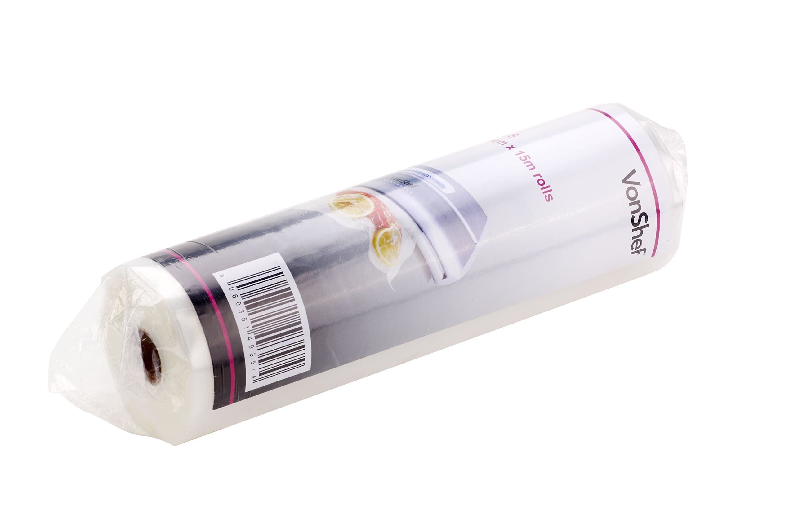 VonShef Universal Vacuum Food Saver Commercial Grade Sealer Bags Roll 11 Inch x 50 Feet