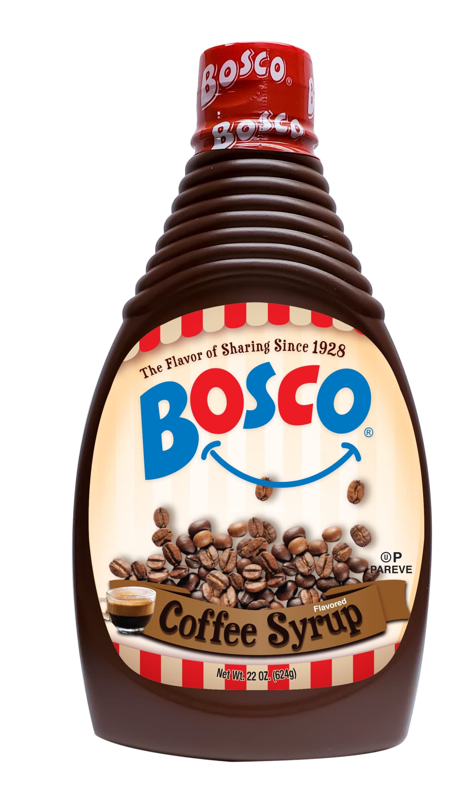 Bosco Coffee Flavored Syrup, Fat Free, 20oz (2 Pack), No High Fructose Corn Syrup, Dairy Free