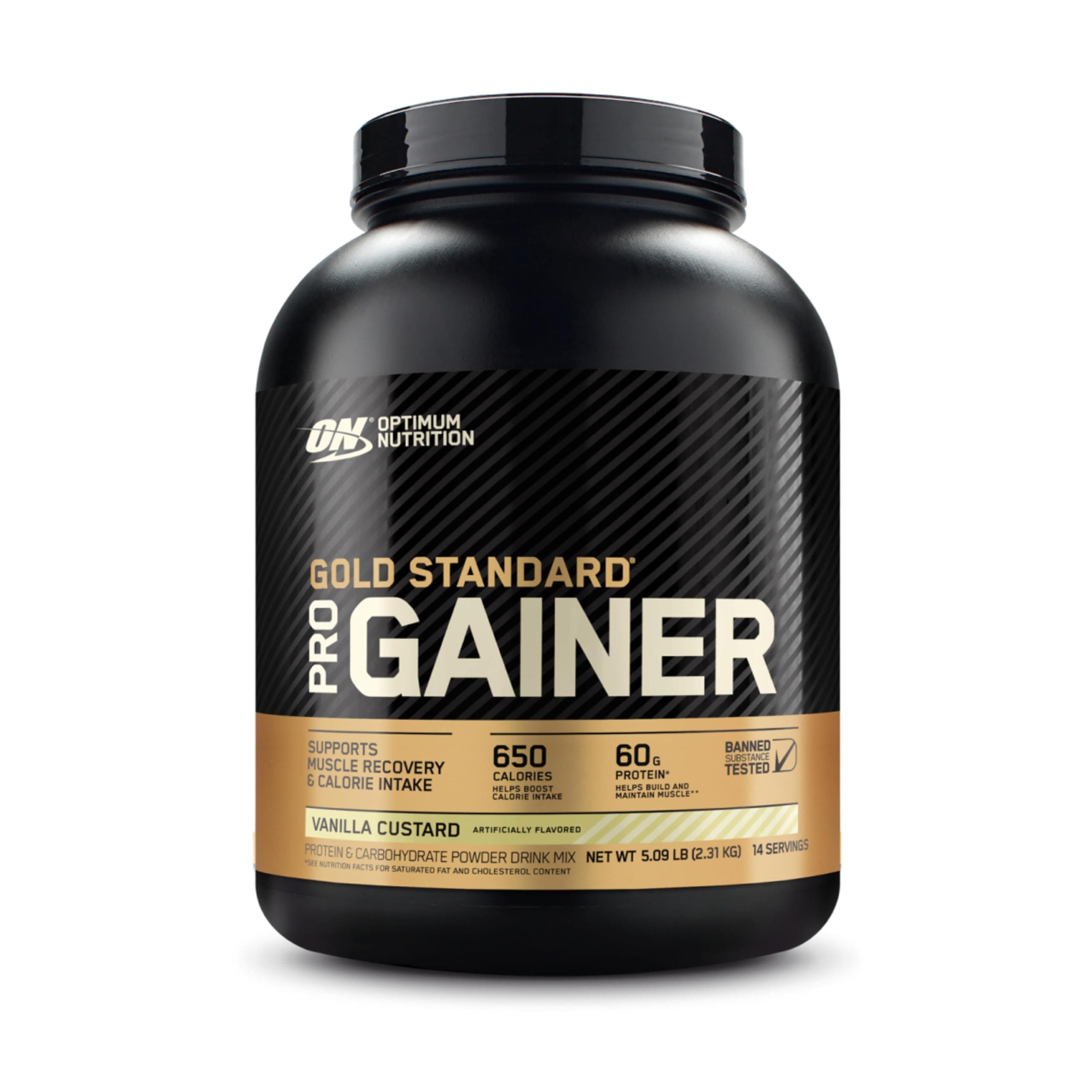 Optimum Nutrition Gold Standard Pro Gainer, Weight Gainer Protein Powder, Vanilla Custard, 5.09 Pounds (Packaging May Vary)