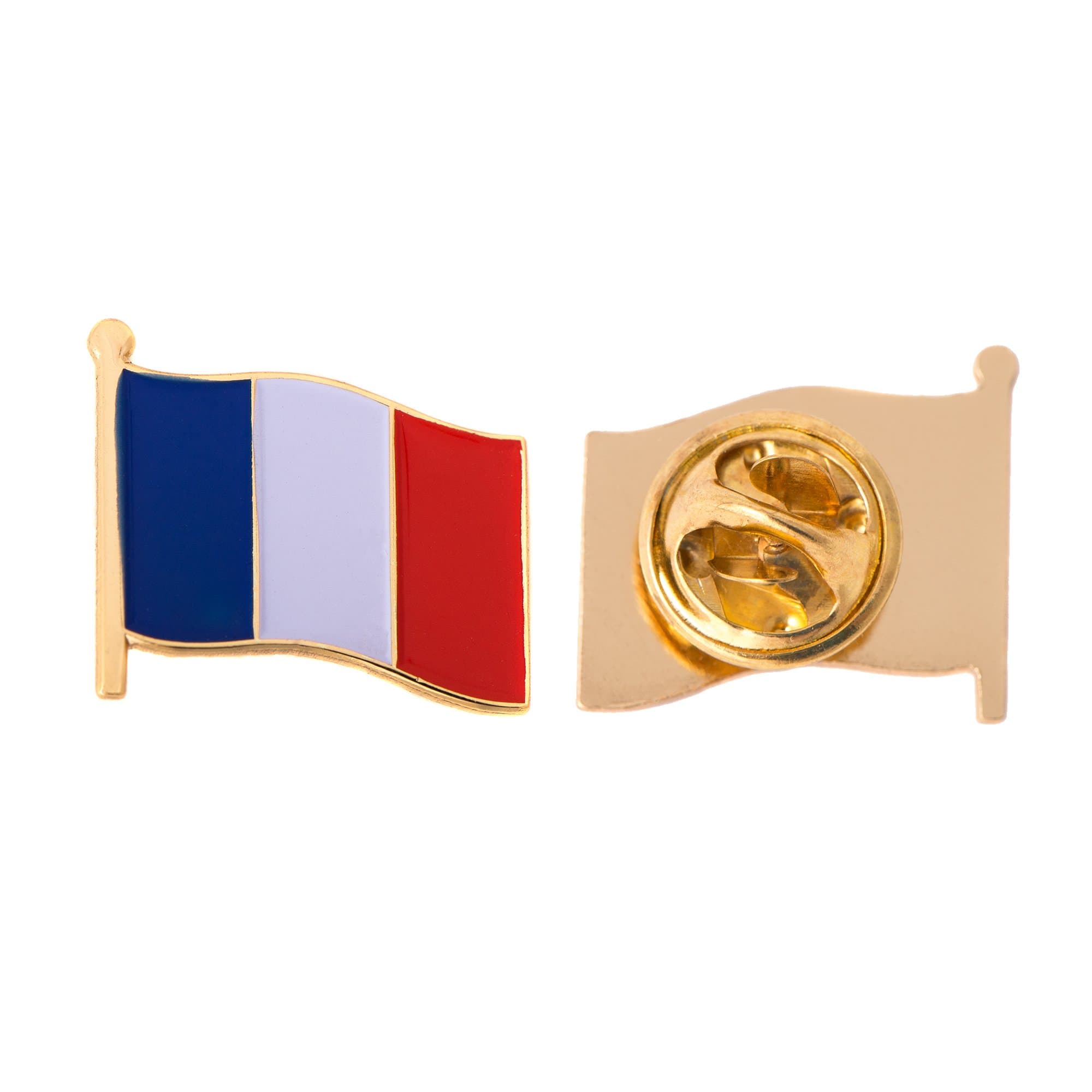 France Lapel Pin Country Enamel Made of Metal Souvenir Hat Men Women Patriotic French (Waving Flag Lapel Pin), Waving Flag Lapel Pin, Metal, no gemstone