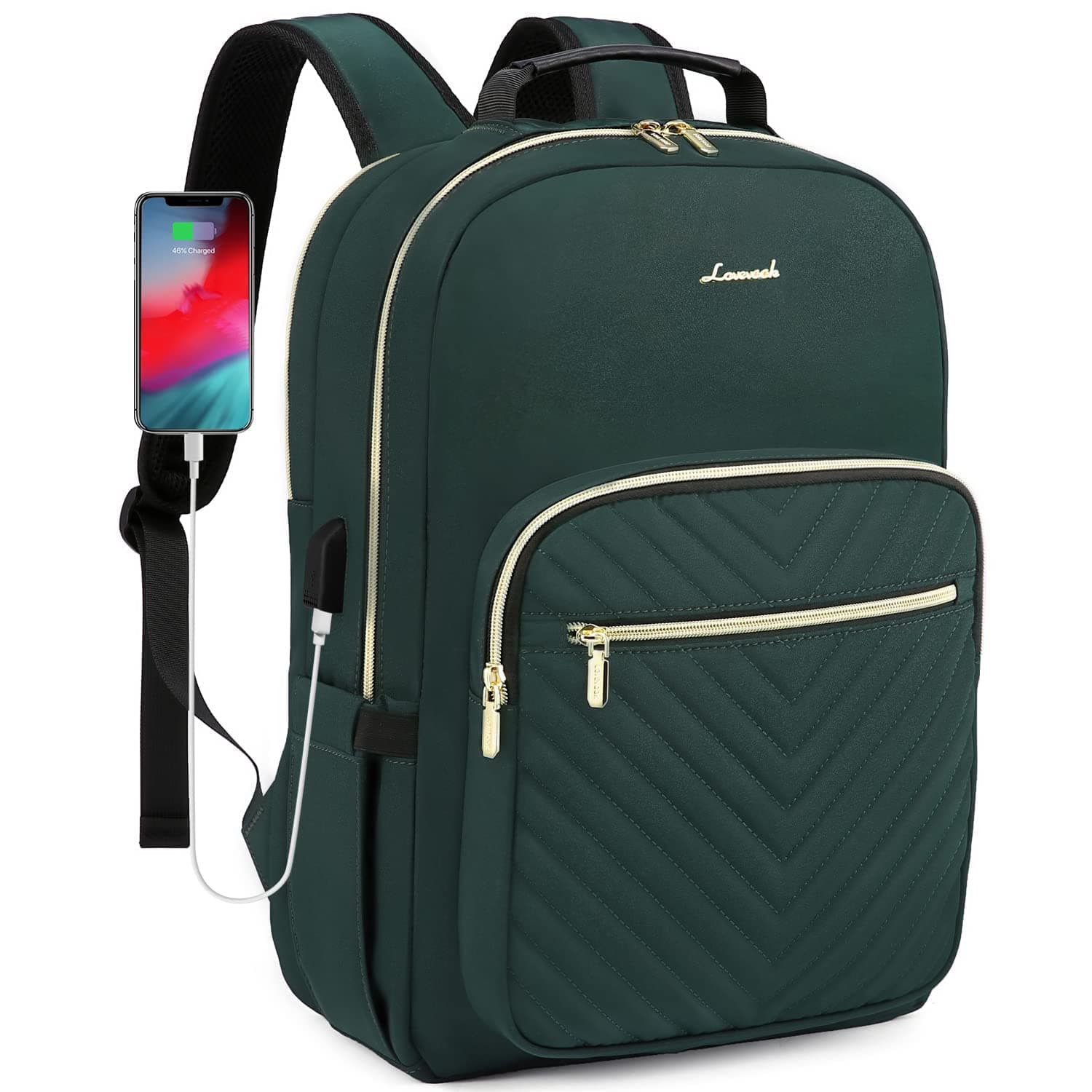 Laptop Backpack for Women, Womens Backpacks for Work Business Travel School College With USB Port, Lightweight Back Pack Computer Rucksack