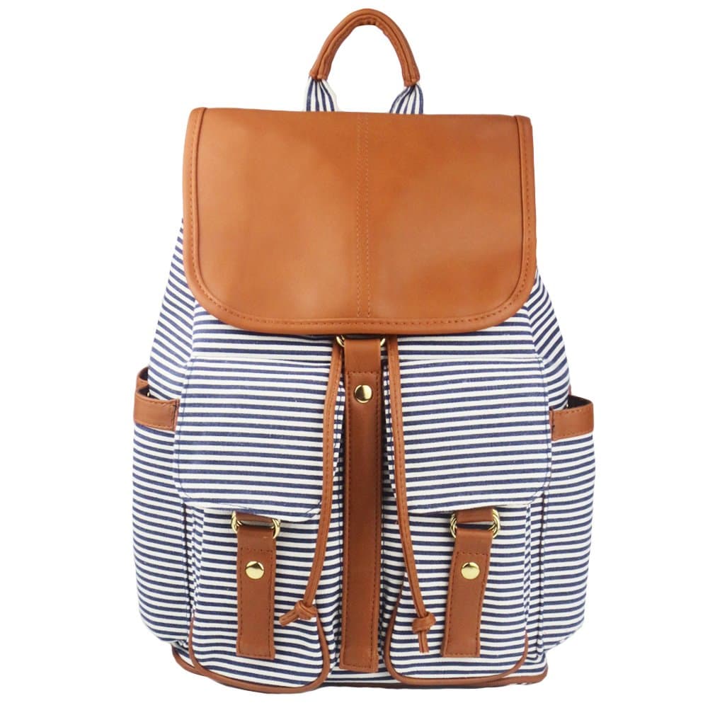 Casual Backpack Purse School Daypacks Travel Rucksack Girls Women (Tan)