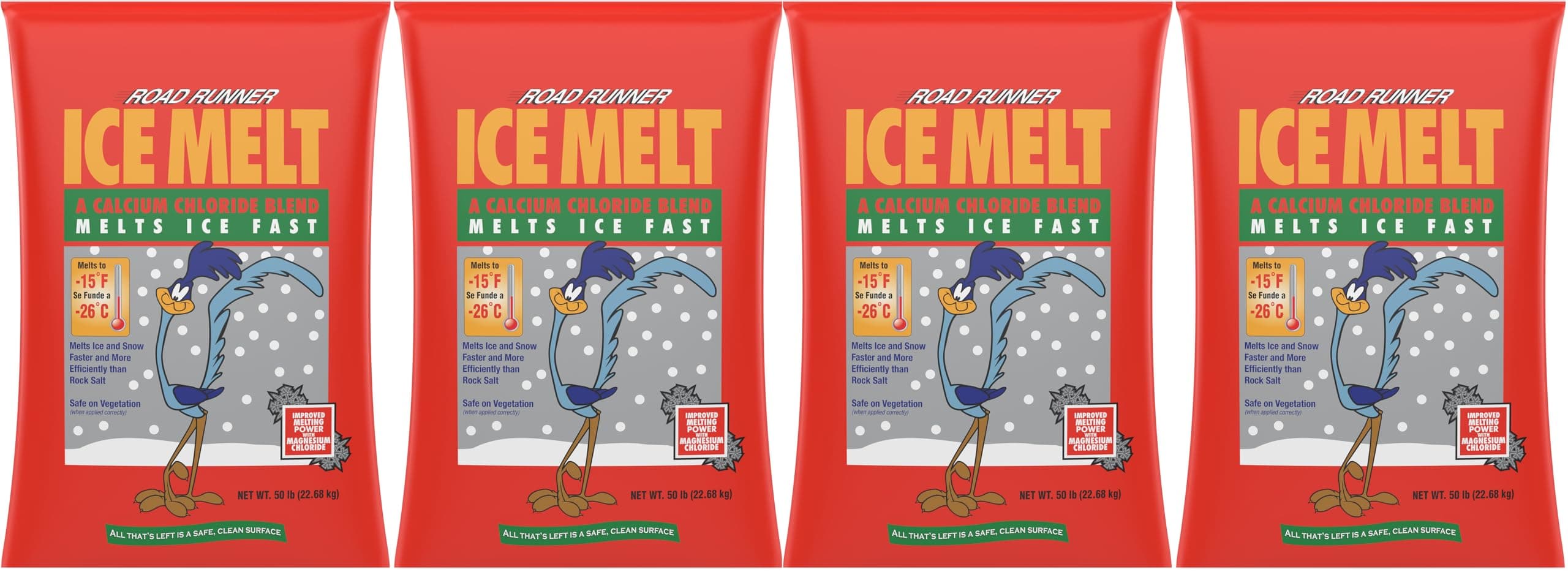 50B-RR Road Runner Premium Ice Melter, 50-Pound (Four Pack)