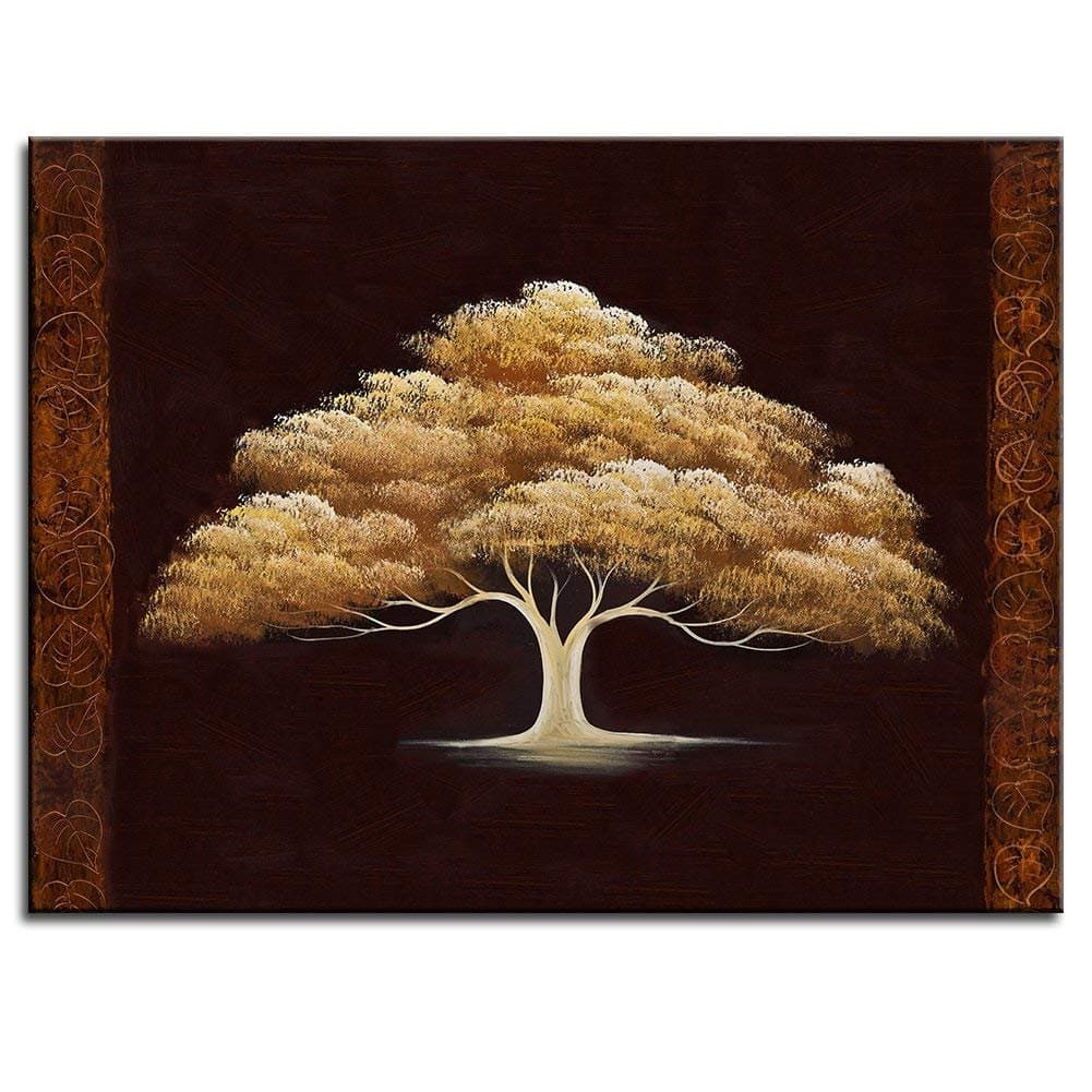 Golden Luky Tree Canvas Paintings Wall Art Landscape Fantasy Canvas Paintings Wall Art Landscape Modern Oil Painting Effect On Canvas Paintings Ready to Hanging 32x24 inch