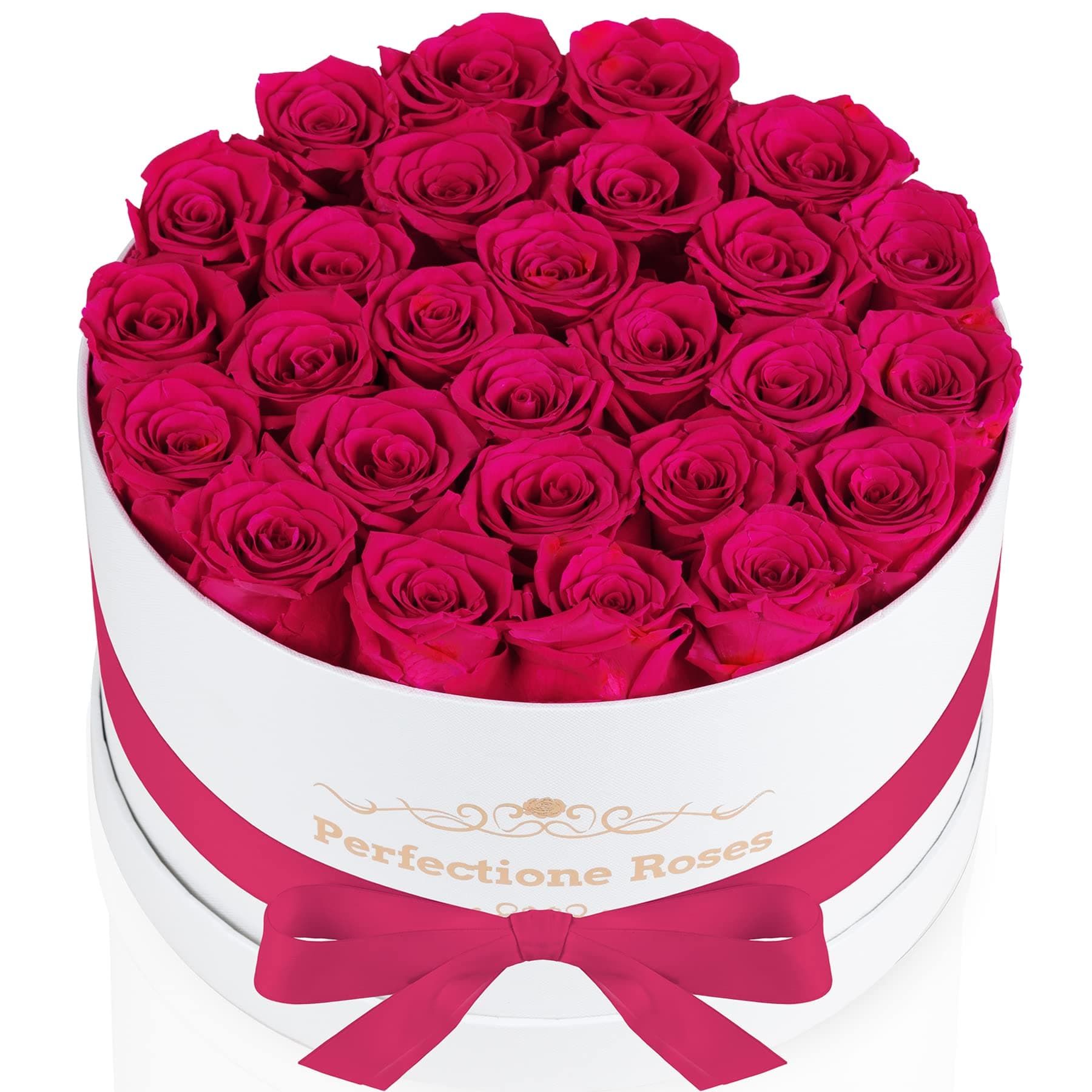 Perfectione Roses 27 Roses in a Box, Mothers Day Rose, Preserved Flowers for Her, Flowers for Delivery Birthday Gifts for Women (Radiant Pink)