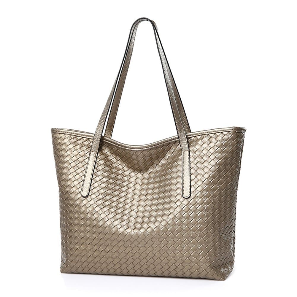 STARESCITY Stylish Large Snakeskin Tote Bag Women Top Handbags Shoulder Bags Crocodile Embossed Tote Bags (Gold)