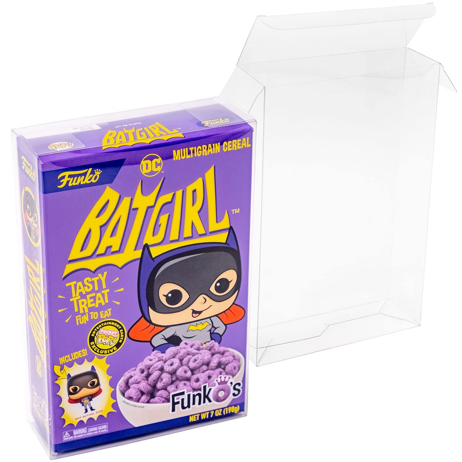 Pop Protector Case Compatible with Funko Pop Cereal Boxes, Clear Plastic Box With Protective Film