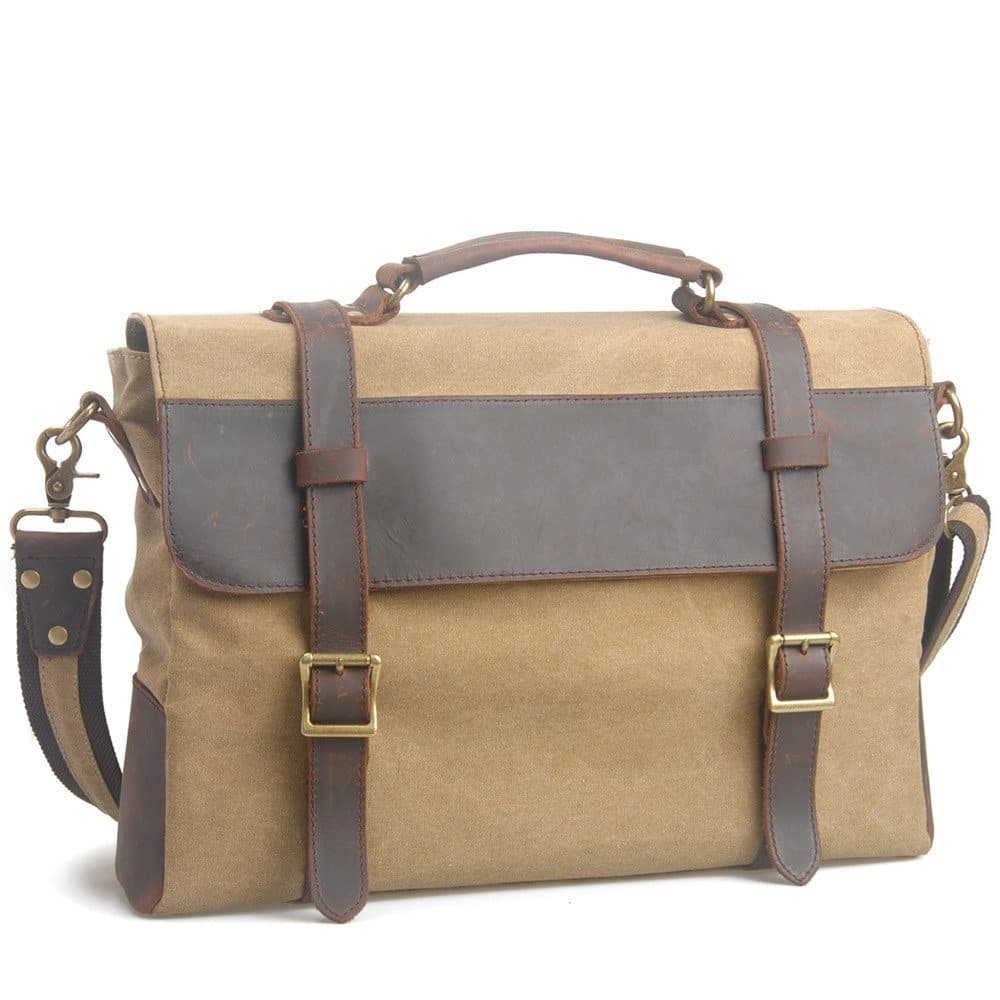 Woman/Man Canvas Messenger Bag/Shoulder Bag6870 (Khaki)