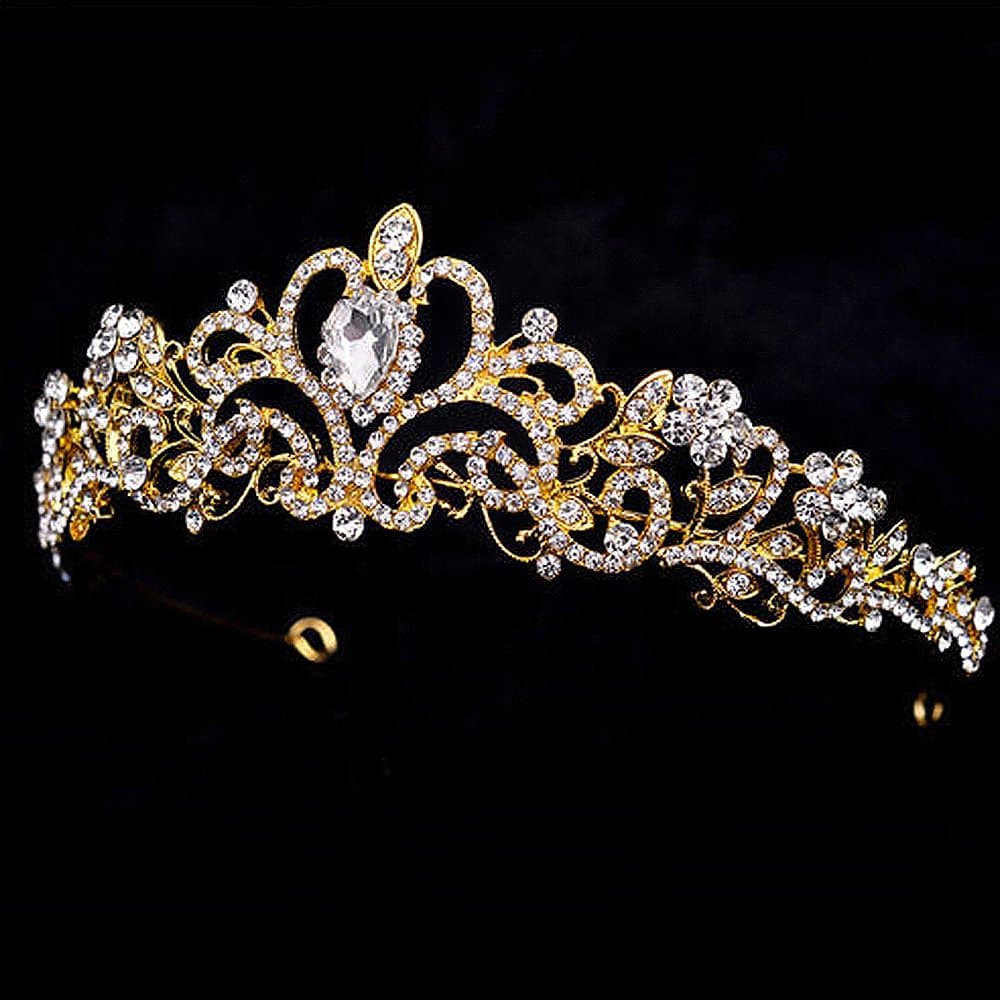 Sparkle Metal Jeweled Crystal Rhinestone Queen Crown Tiara Headband Bridal Pageant