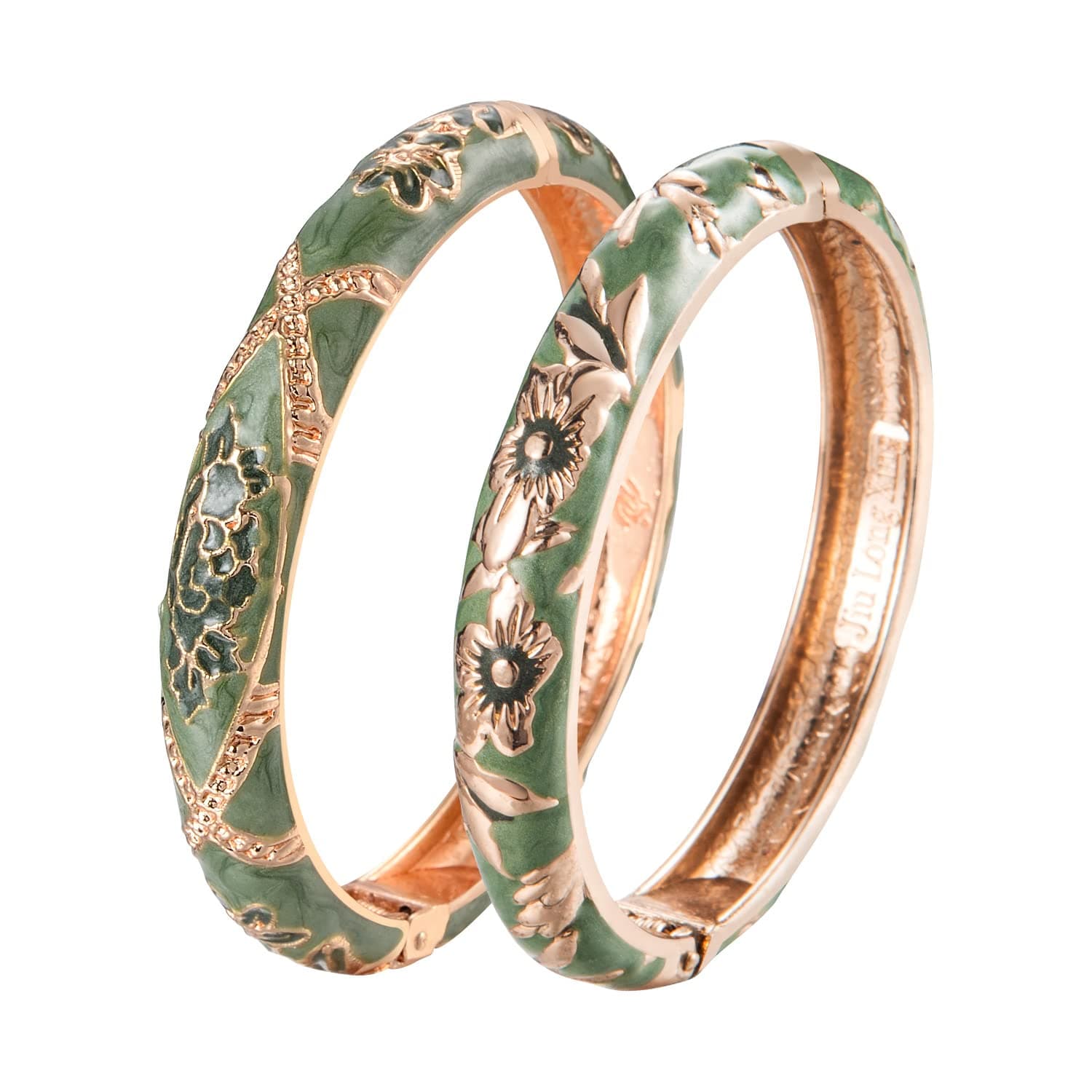 - Bangles Bracelets Gorgeous Enameled Flower Cloisonne Plated Indian Jewelry Sets Box for Womens Gift