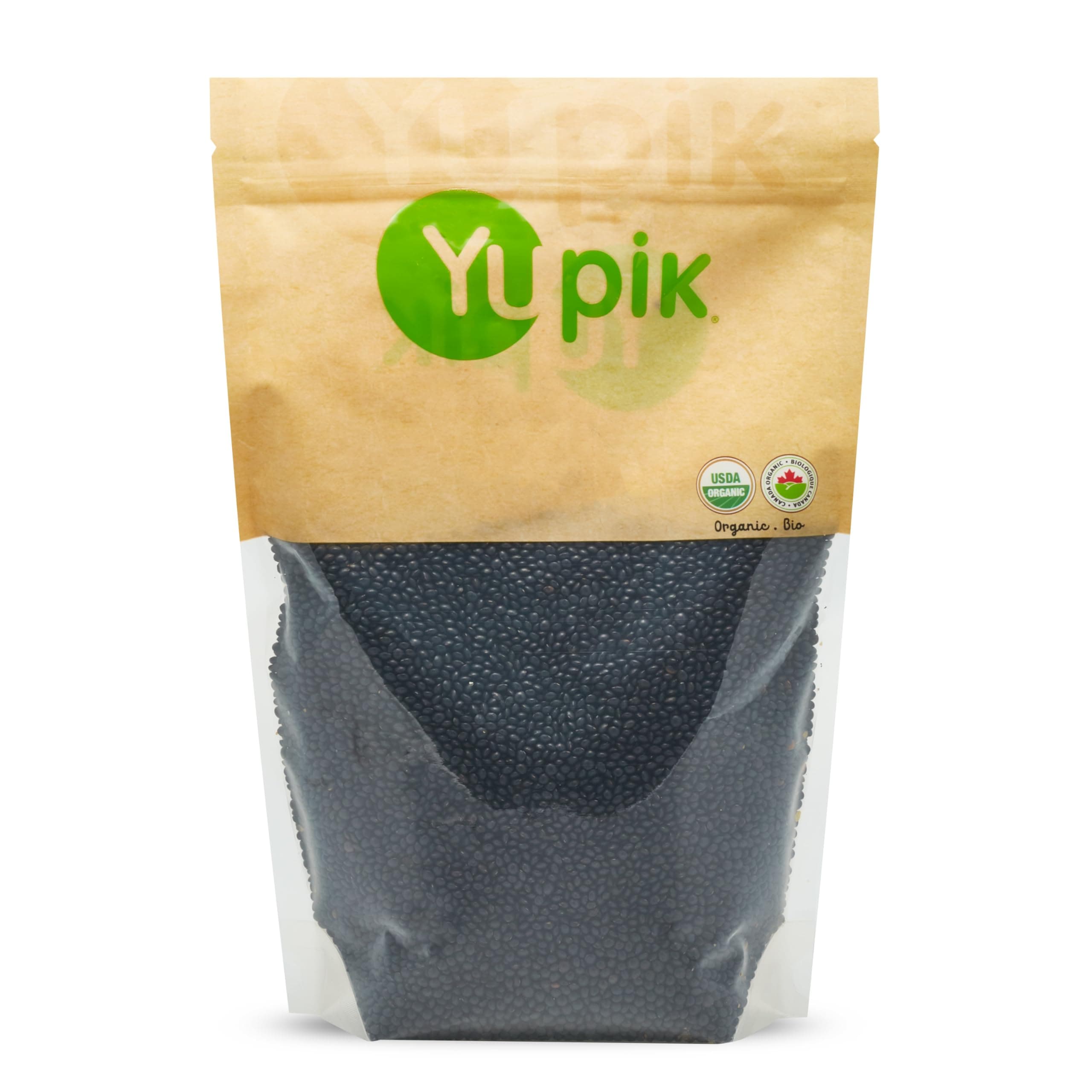 Yupik Organic Black Beluga Lentils, 2.2 lb (35.3 oz), Non-GMO, Vegan, Gluten-Free, Kosher, Raw, Sugar-Free - Rich in Protein, Fiber & Iron, Perfect for Soups & Salads