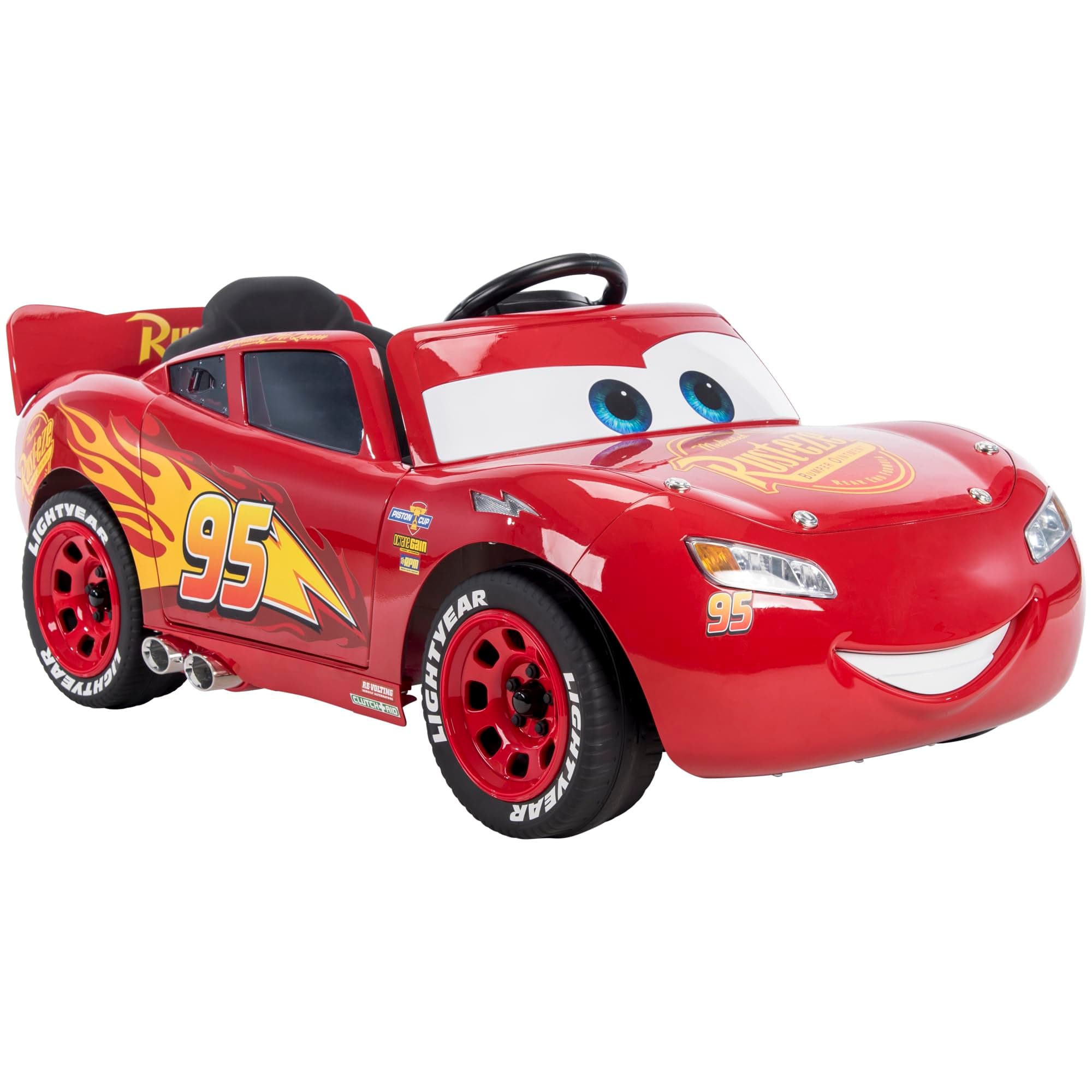 Disney Cars Lightning McQueen Electric Ride On Car - 6v Battery Powered Motorised Car Fun + Sounds + Lights, Red