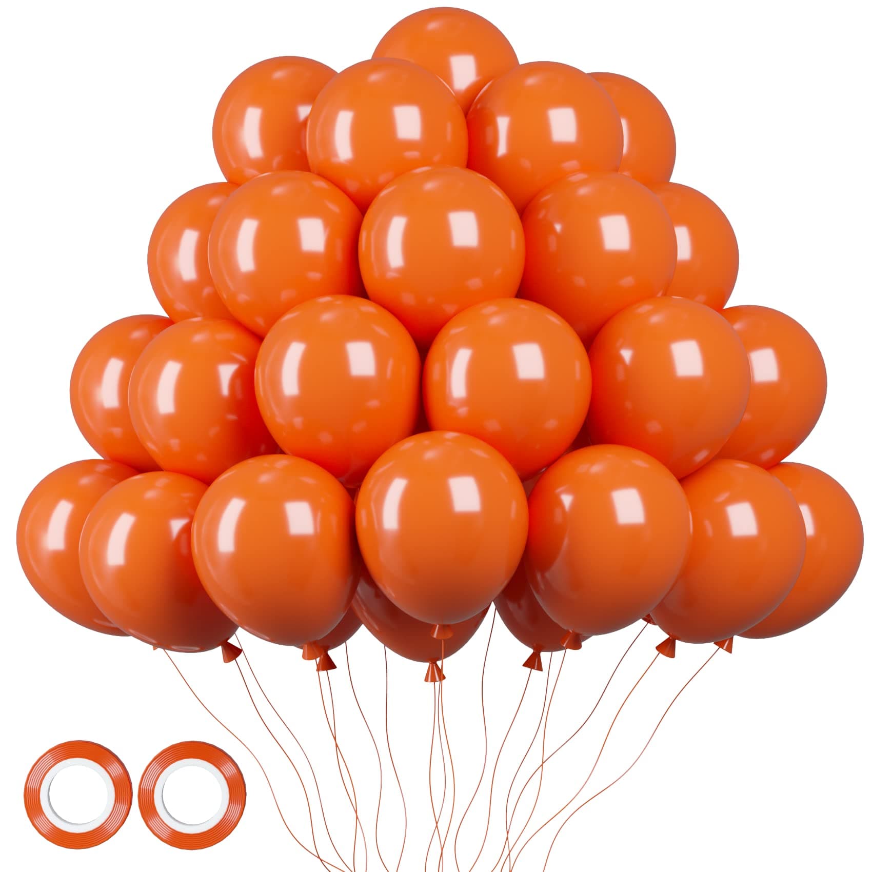 Voircoloria 105pcs Orange Balloons 12inch Party Latex Balloons for Boys Girls Birthday Baby Shower Gender Reveal Wedding Sunflower Party Decorations