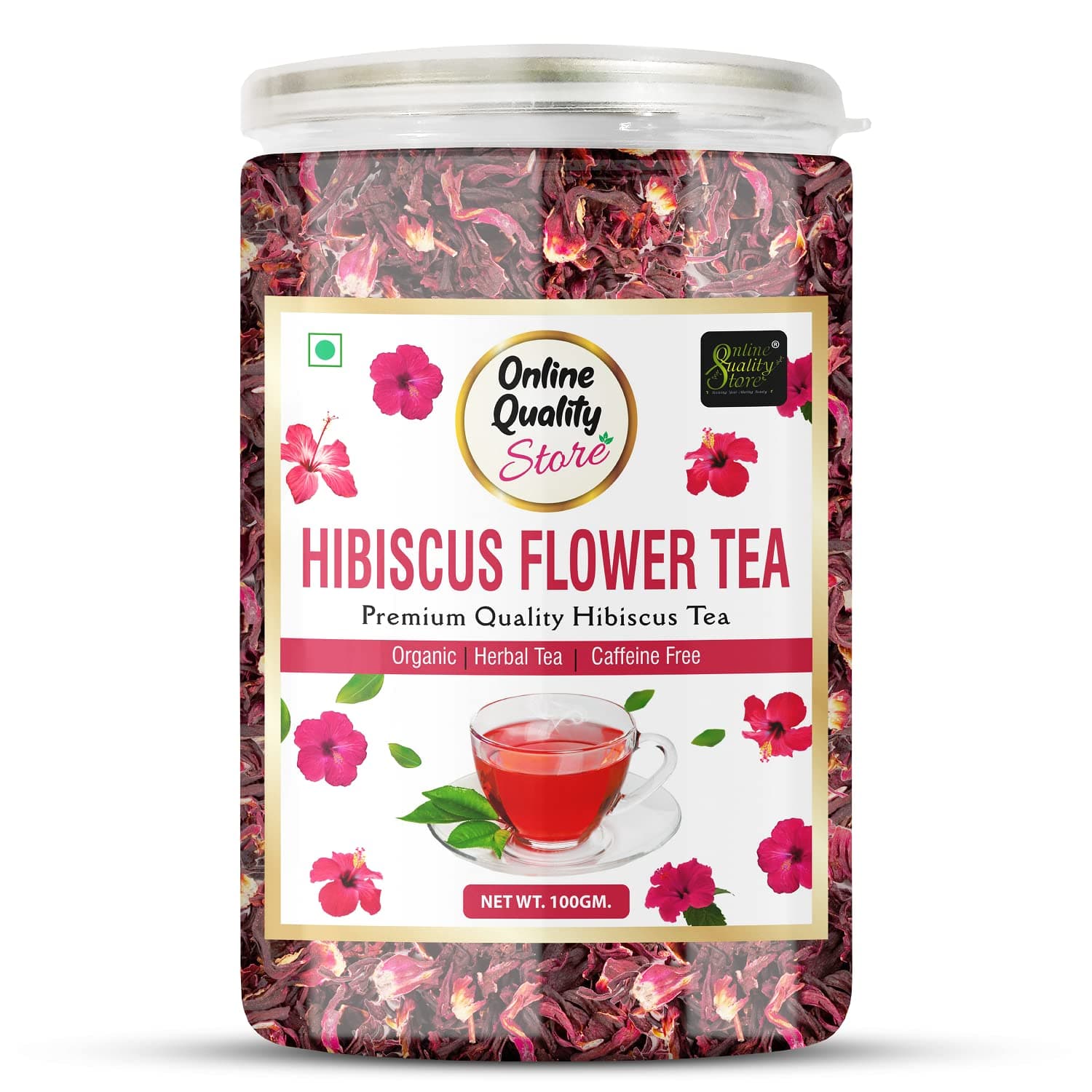 Online Quality Store Hibiscus Flower Tea |Herbal | Whole Leaf(100g, Pack of 1)