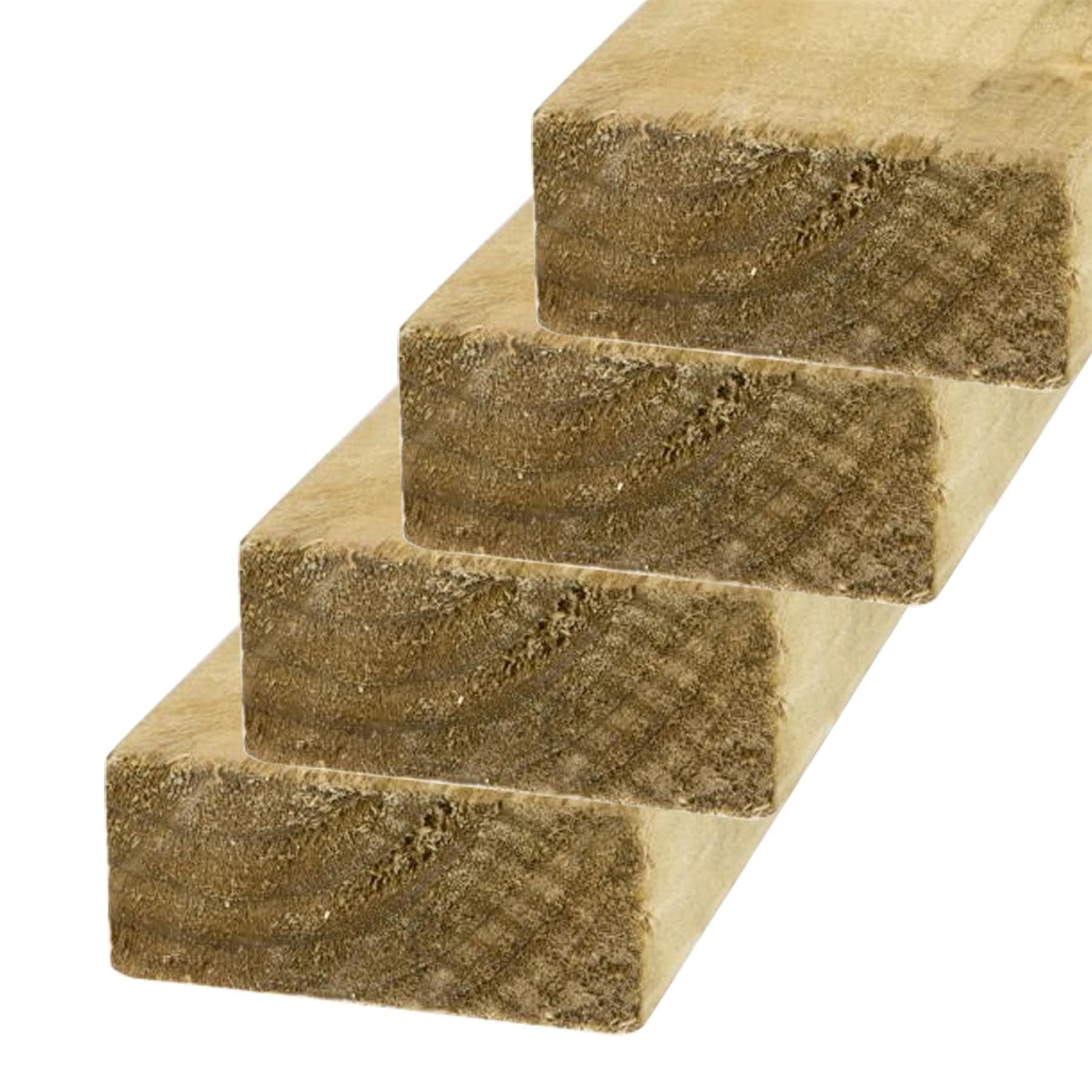 4x2 Treated Timber Lengths Wooden Batons Various Lengths[4x2 (100mm x 50mm),6ft (1800mm),pack of 4 lengths]