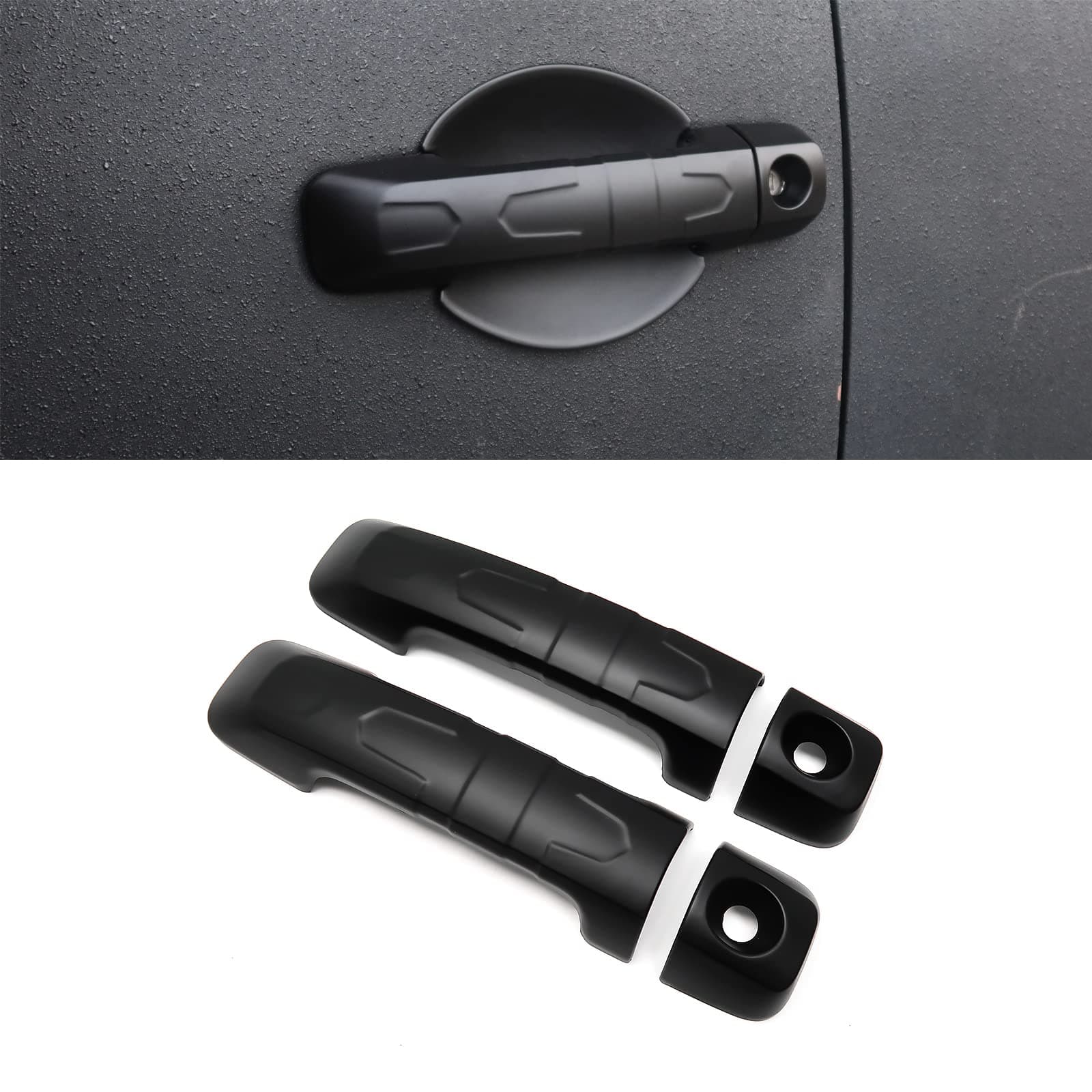 WIAONE Yipmotiv 4pcs Black Car Exterior Door Handle Cover for Toyota FJ Cruiser 2022 2007-2021, Side Body Door Trim