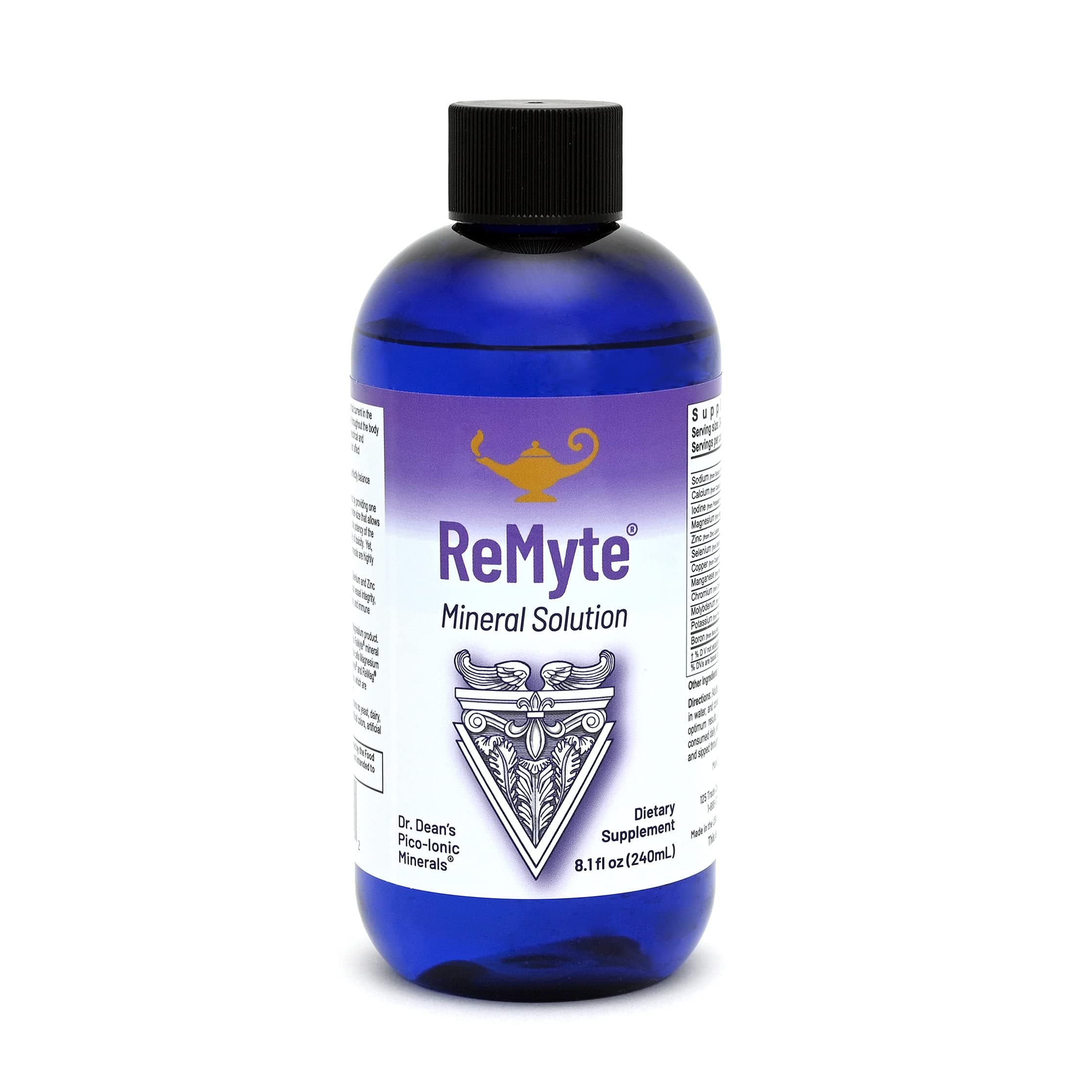 ReMyte Electrolyte Mineral Solution -12 minerals for cellular function- Thyroid, Heart,Immune support - 240 ml