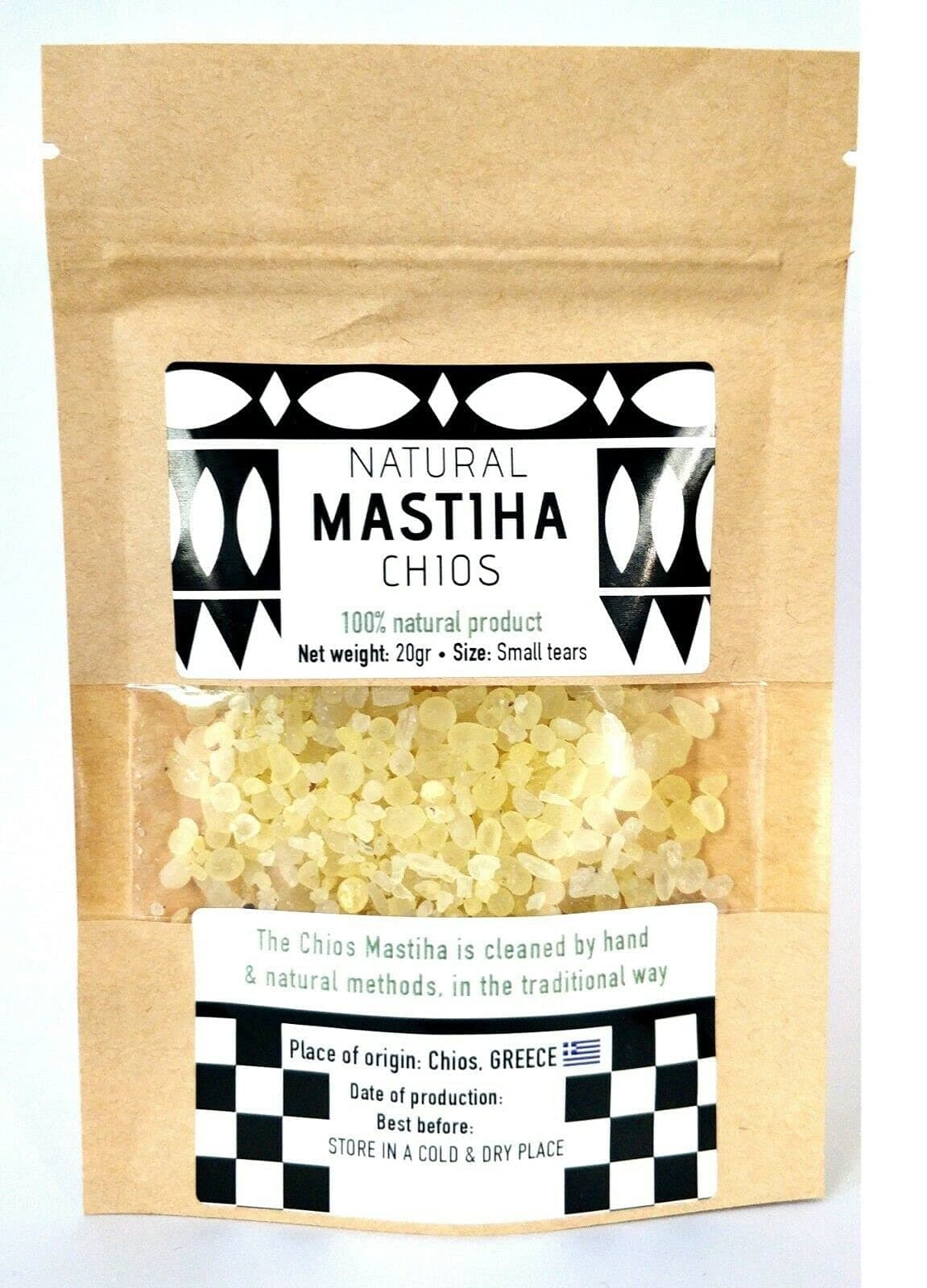Chios Mastiha Tears Gum Greek 100% Natural Mastic Packs From Mastic Growers (20gr Small Tears)