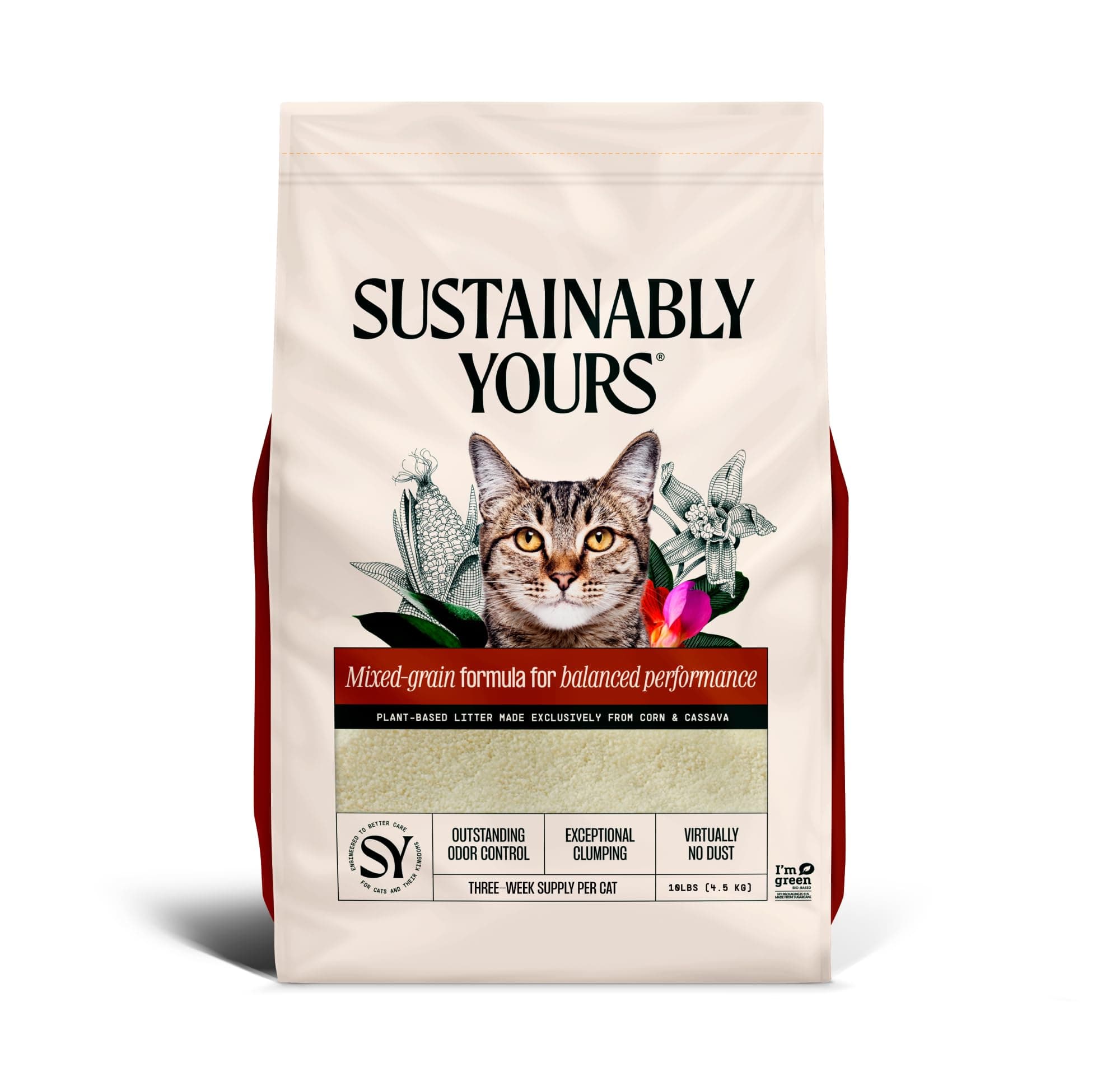 Sustainably Yours Natural Cat Litter, Multi-Cat, 10 lbs