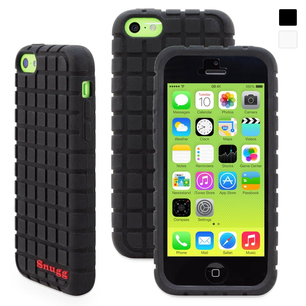 Snugg iPhone 5C Silicone Case in Black - Non-Slip Material, Protective and Soft to Touch for the Apple iPhone 5C