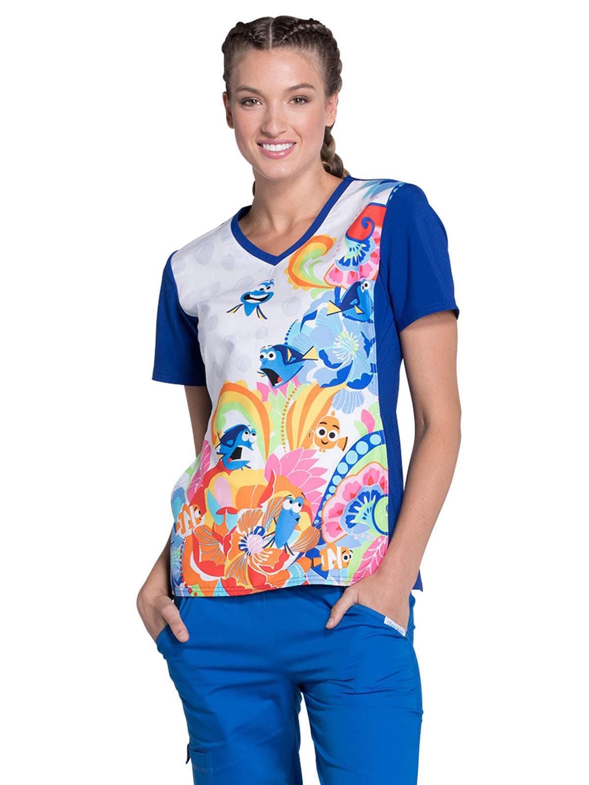 Women Scrubs Top V-Neck TF627, XS, Groot