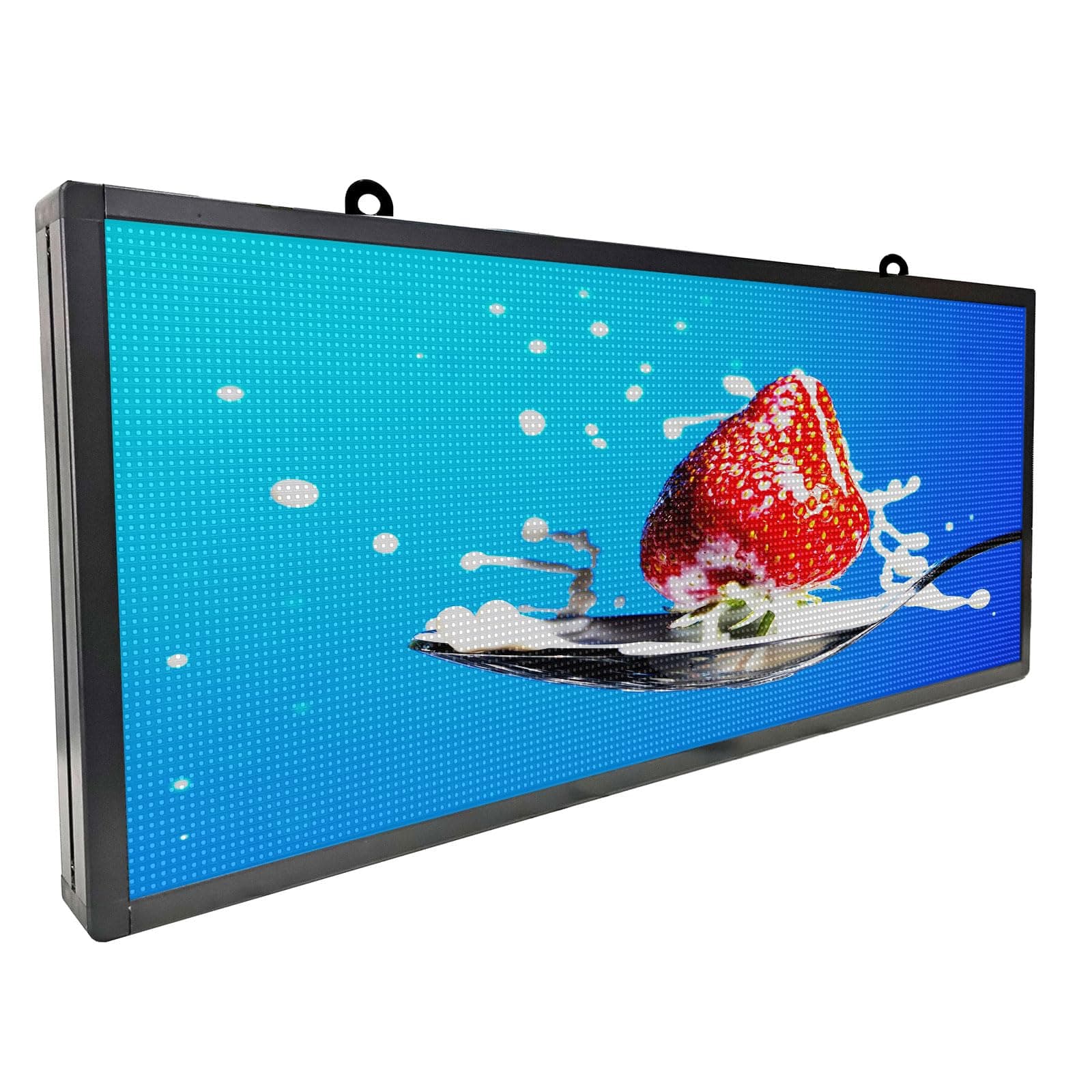 HS Led Sign Scrolling Programmable, Outdoor Digital Open Neon Signs Display Screen Waterproof, Electronic Message Board , High Brightness Full Color WIFI Control Customized Text for Business Store Advertising Restaurant Window Public P6 40''x17''