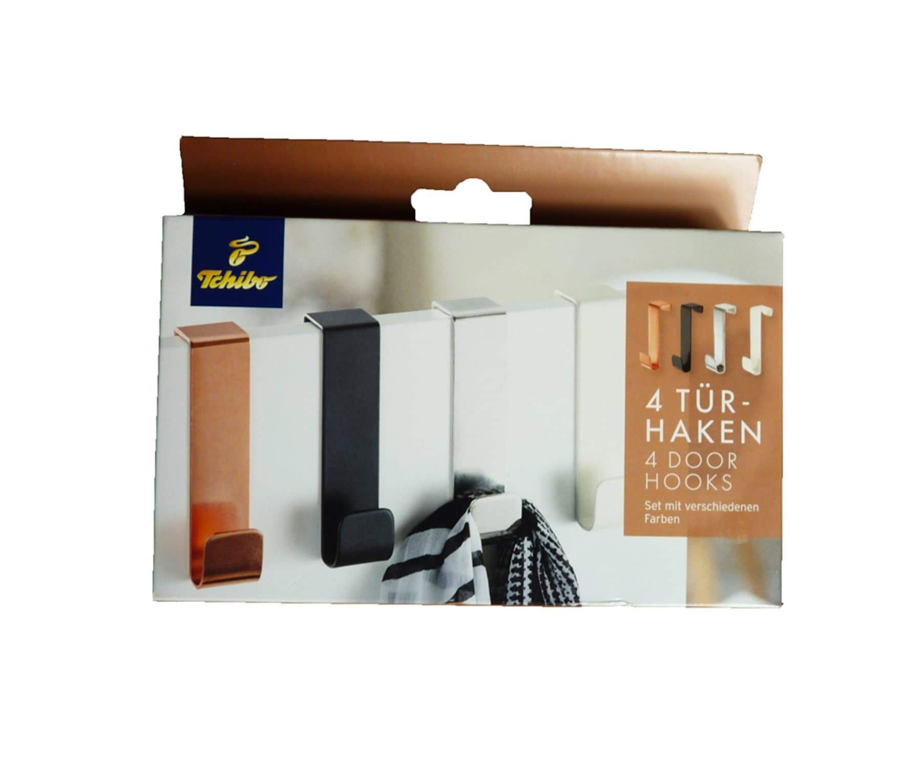 TCM Tchibo: 4 Door Wardrobe Hook, Coat Hook Towel Rack