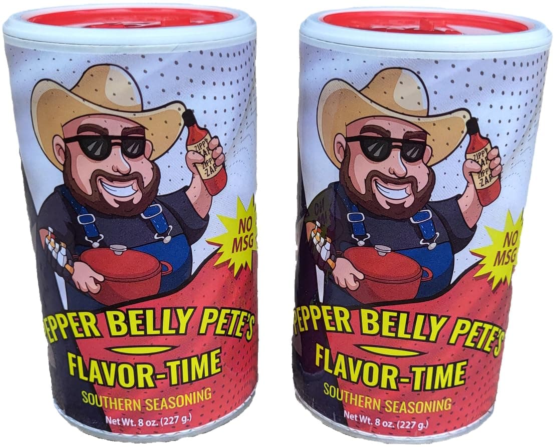 Pepper Belly Pete’s Flavor-Time Southern Seasoning, 8 oz - 2 pack