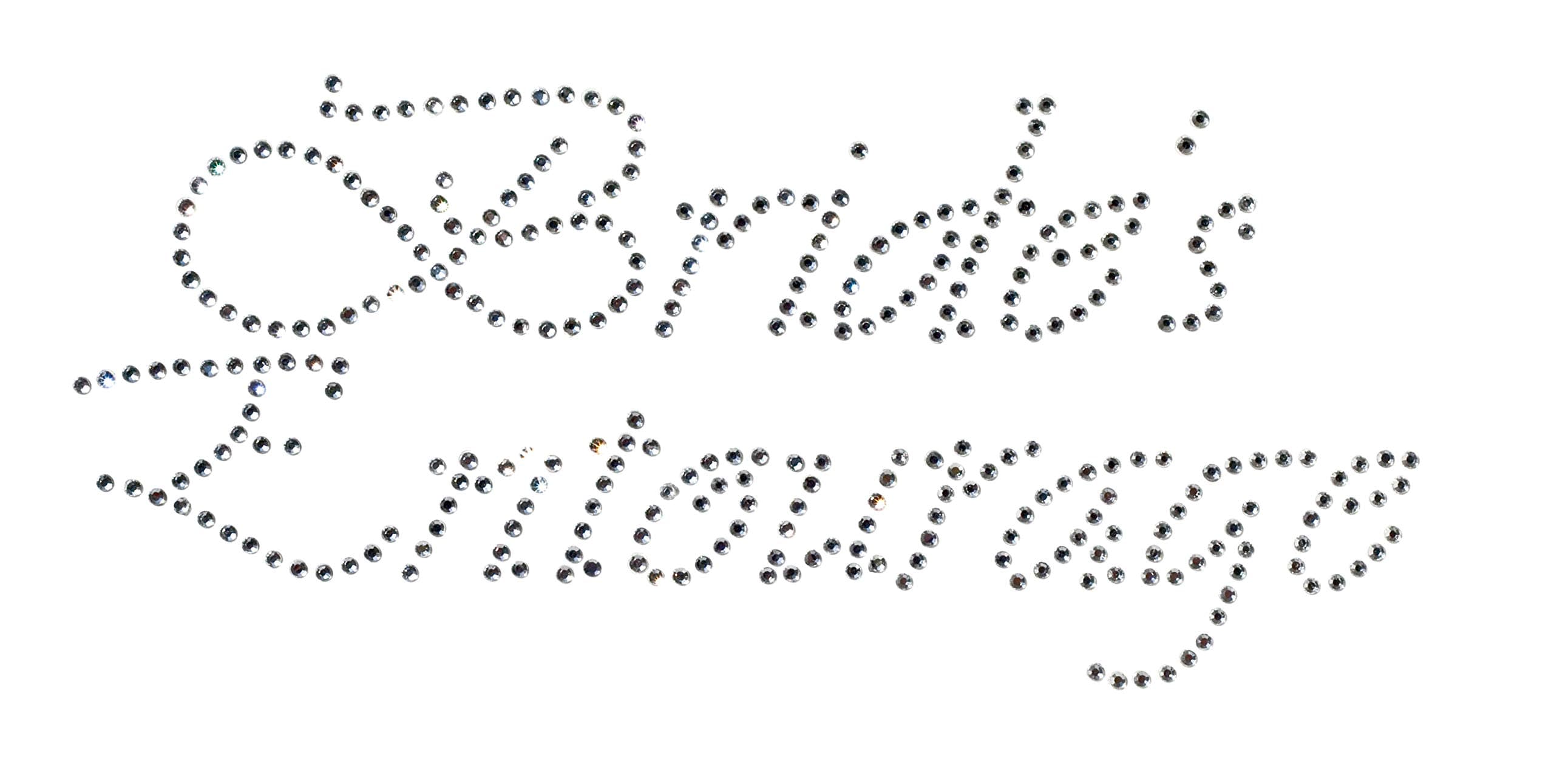 Bride's Entourage Clear Rhinestone Iron on Hotfix Transfer Bling DIY - 8.5x4"- Star Decal Included