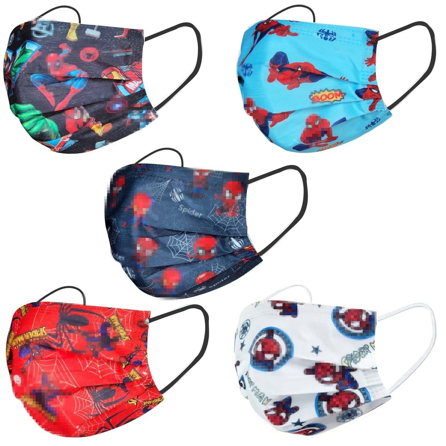 Kids 50PCS Disposable Face_Mask Boys Girls 3-Layer Earloop Breathable Cartoon Face_Mask for Outdoor School