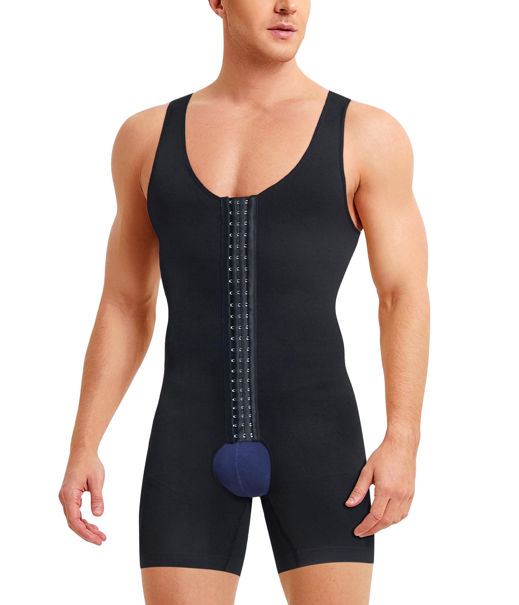 IFKODEI Men's Shapewear Tummy Control Bodysuit Waist Trainer Full Body Shaper Fajas Compression Shirts