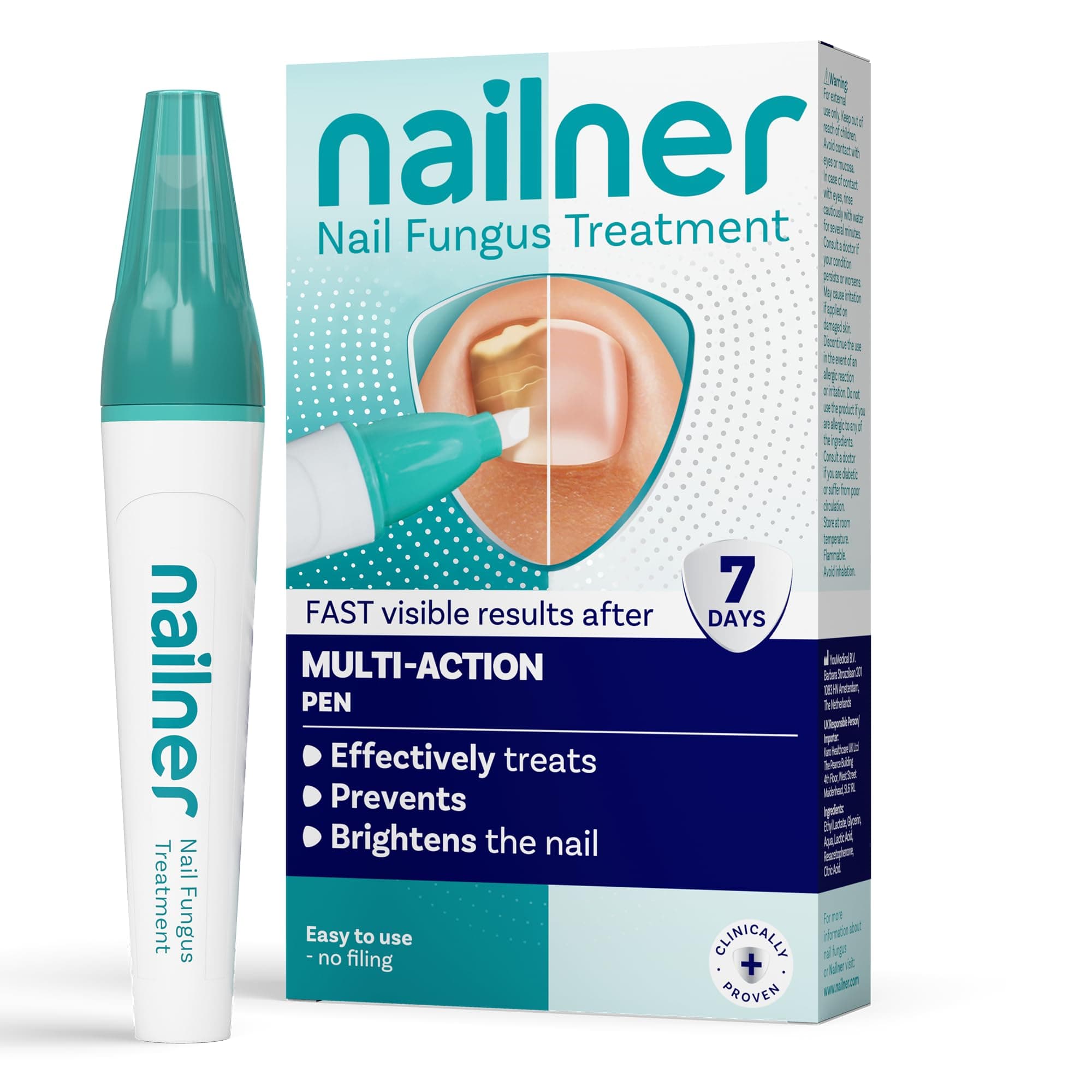 Nailner Fungal Nail Treatment Pen 4 ml - Extra Strong Anti Fungal Nail Treatm...