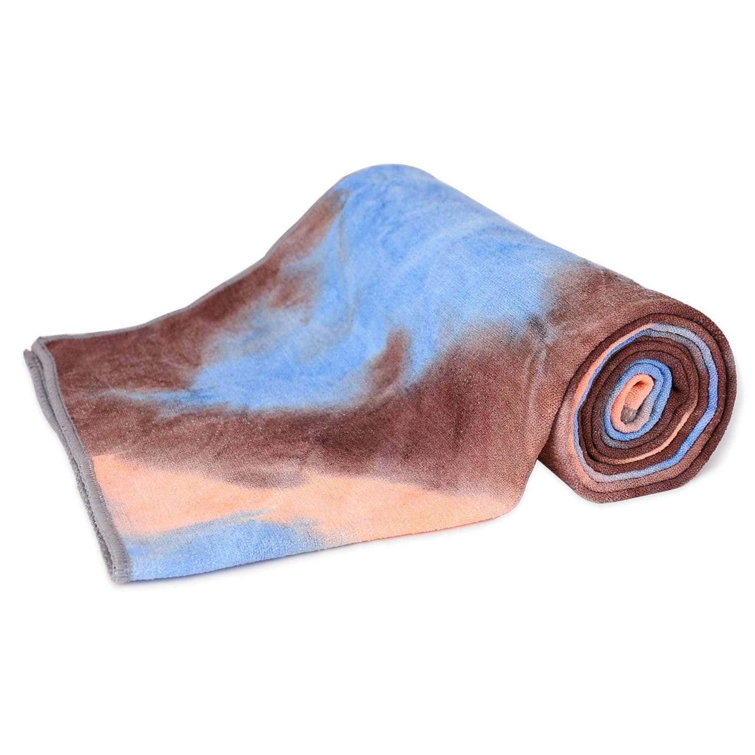 DREAM SLIM Non Slip Yoga Towel - Hot Yoga Towel with Non Slip Grip, Foldable, Skidless - Multicolor - Blue