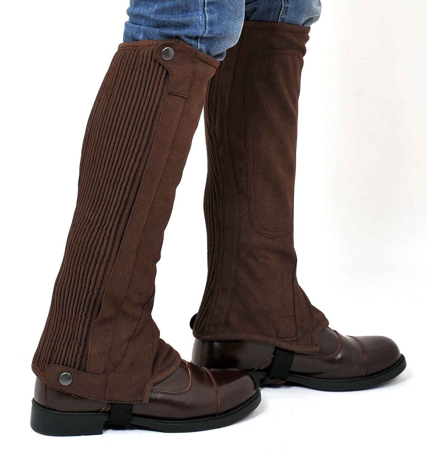 Riders Trend Washable Amara Plain Synthetic Suede Half Chaps