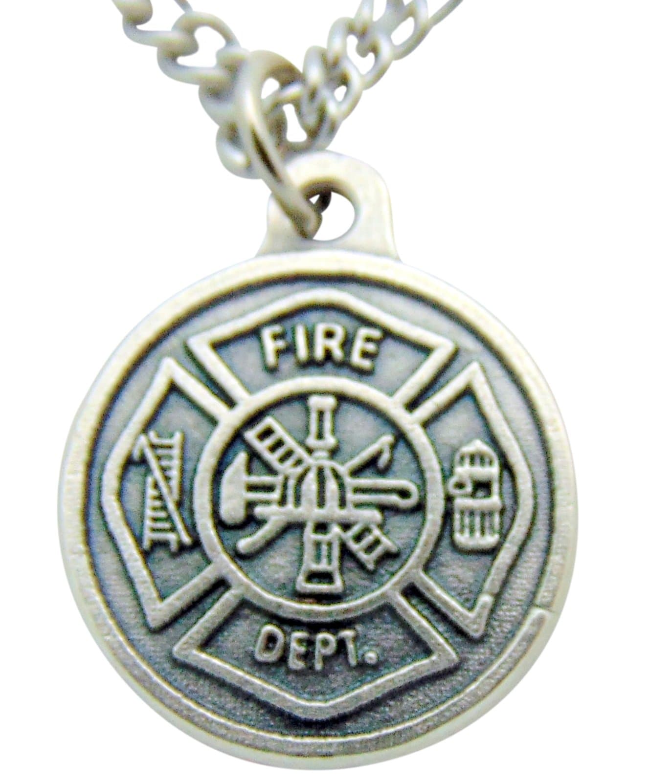 St Florian Fire Fighter Protection Medal 3/4 Inch with Stainless Steel Chain & Gift Bag
