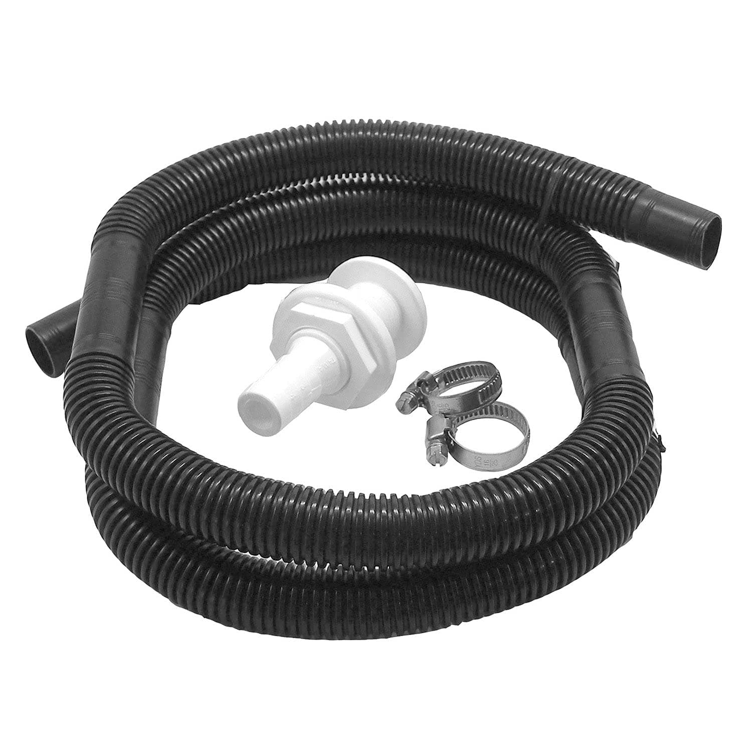 Bilge Pump Plumbing Kit | Plastic | 2 Stainless Steel Hose Clamps | Easy Installation | Heavy-Duty Marine Accessory
