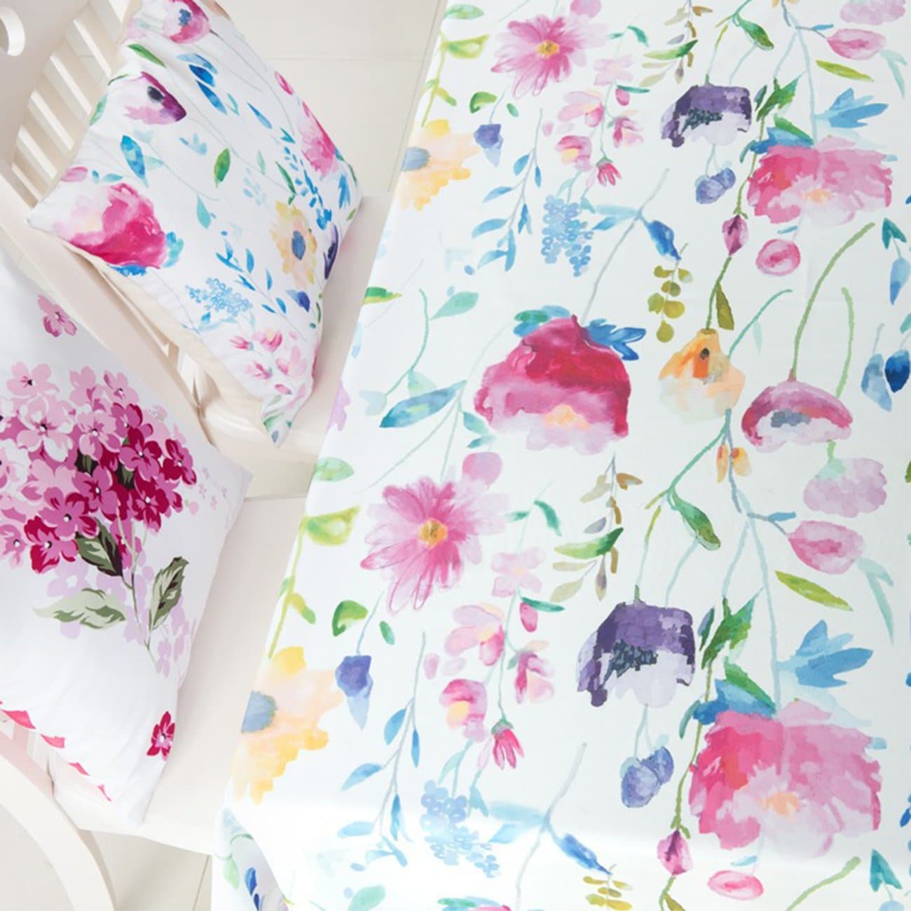 Floral Pattern Tablecloth Rectangular Oxford Polyester Colorful Washable for Dinner/Picnic/Home Decoration Assorted Size (55×71 inch)