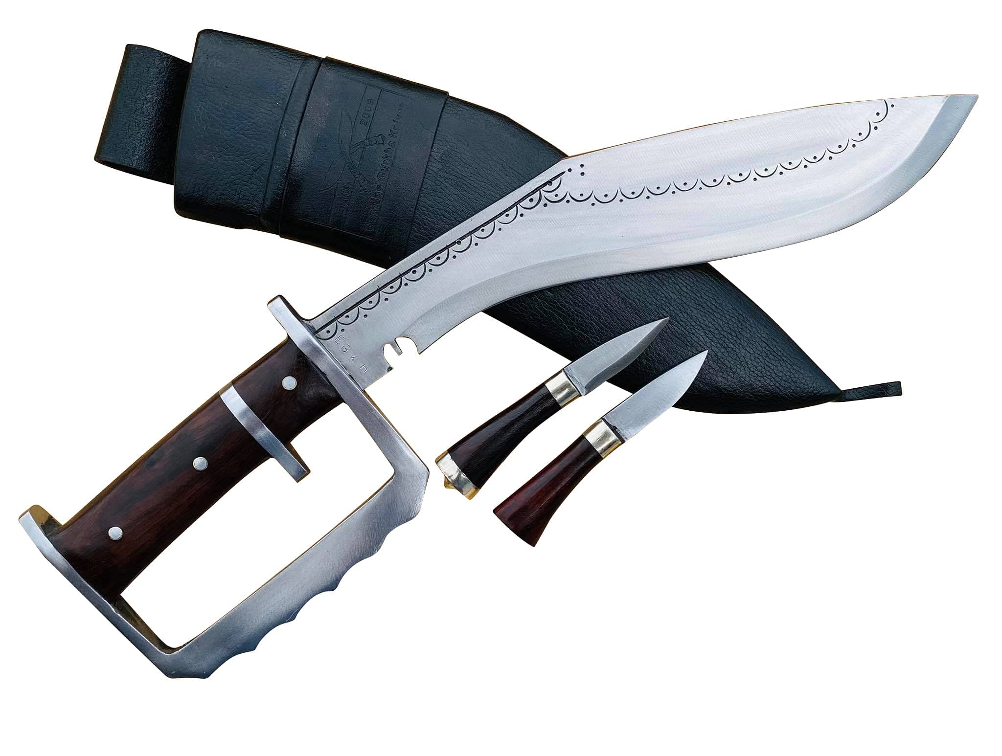 EGKH Khukuri Manufacturer - 12" Traditional Farming Kukri, Full Hand Guard Knife - Hand Made Nepal