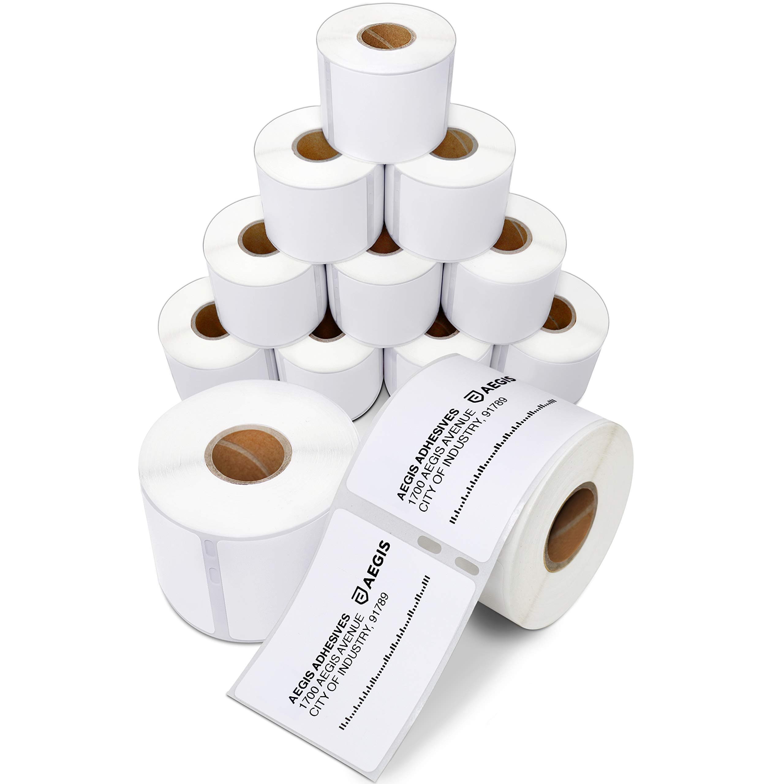 Aegis Adhesives - Replacement for DYMO 30324 (12 Rolls, 3840 Labels) - 2 1/8" X 2 3/4" Direct Thermal Barcode Multipurpose Labels - Compatible with DYMO LabelWriter 450, 450 Turbo, 4XL (Not 550, 5XL)