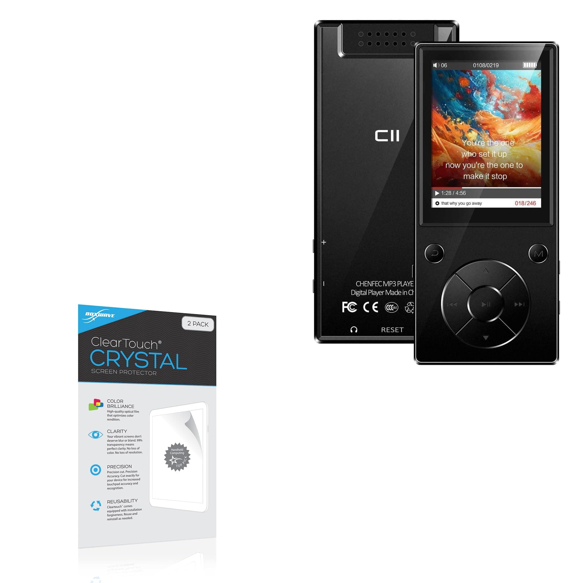 BoxWaveScreen Protector Compatible with ChenFec C11 (2.4 in) - ClearTouch Crystal (2-Pack), HD Film Skin - Shields from Scratches