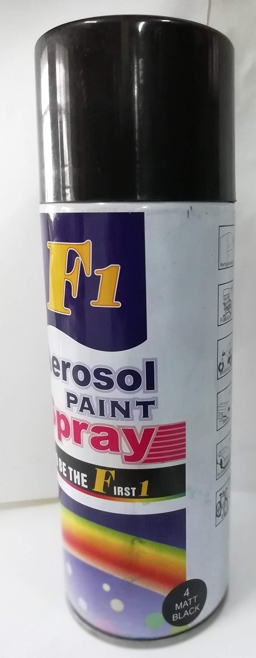 f22 F1BM Aerosol Spray Paint, Black Matt Finish 450 ml